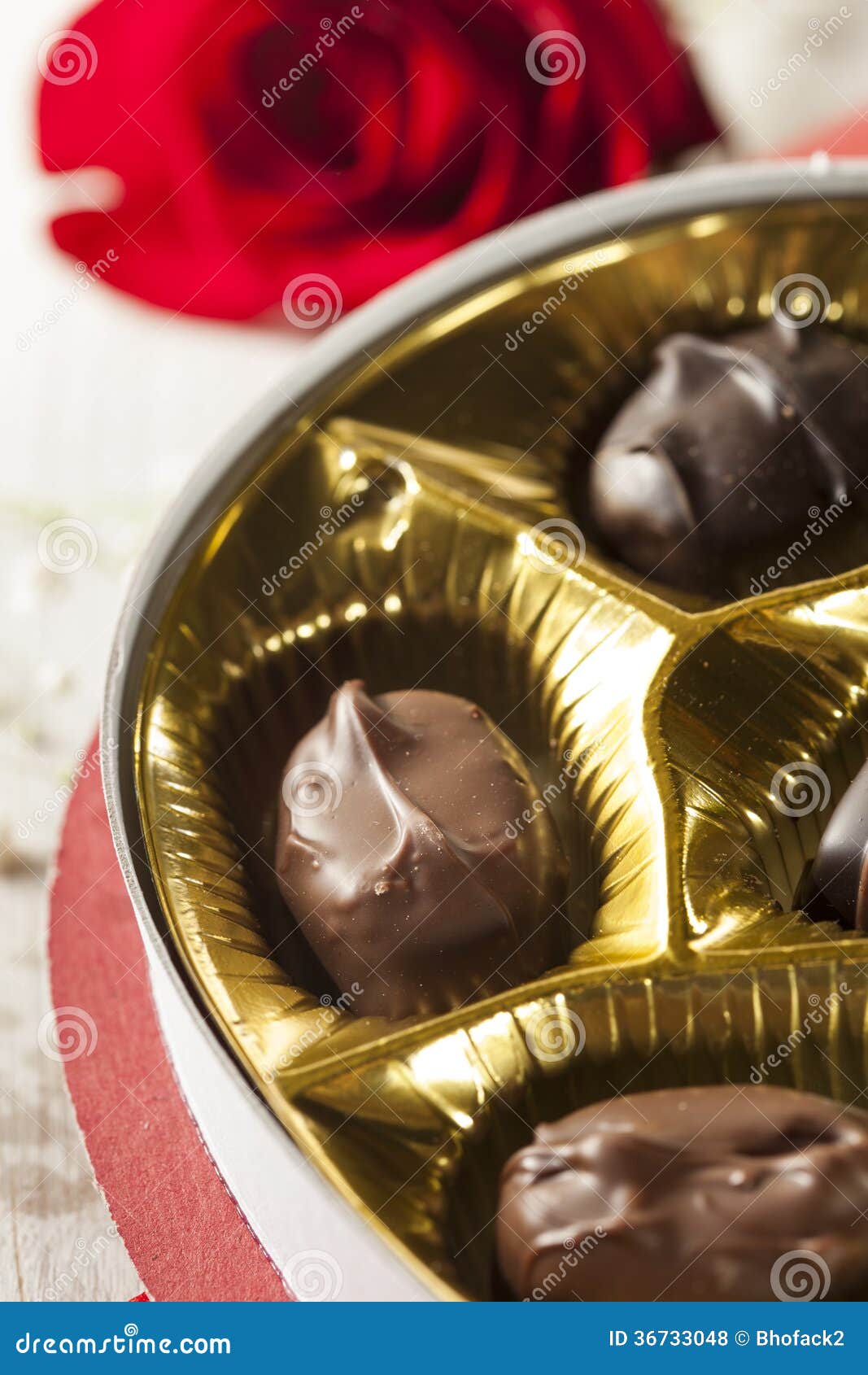 Box of Gourmet Chocolates for Valentine S Day Stock Photo Image of