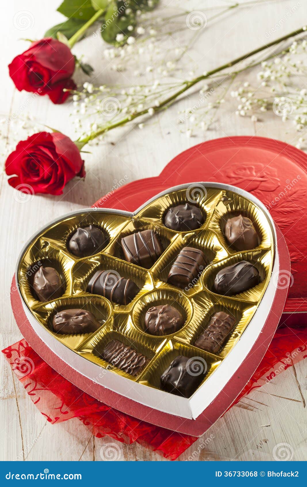 Box of Gourmet Chocolates for Valentine S Day Stock Photo Image of