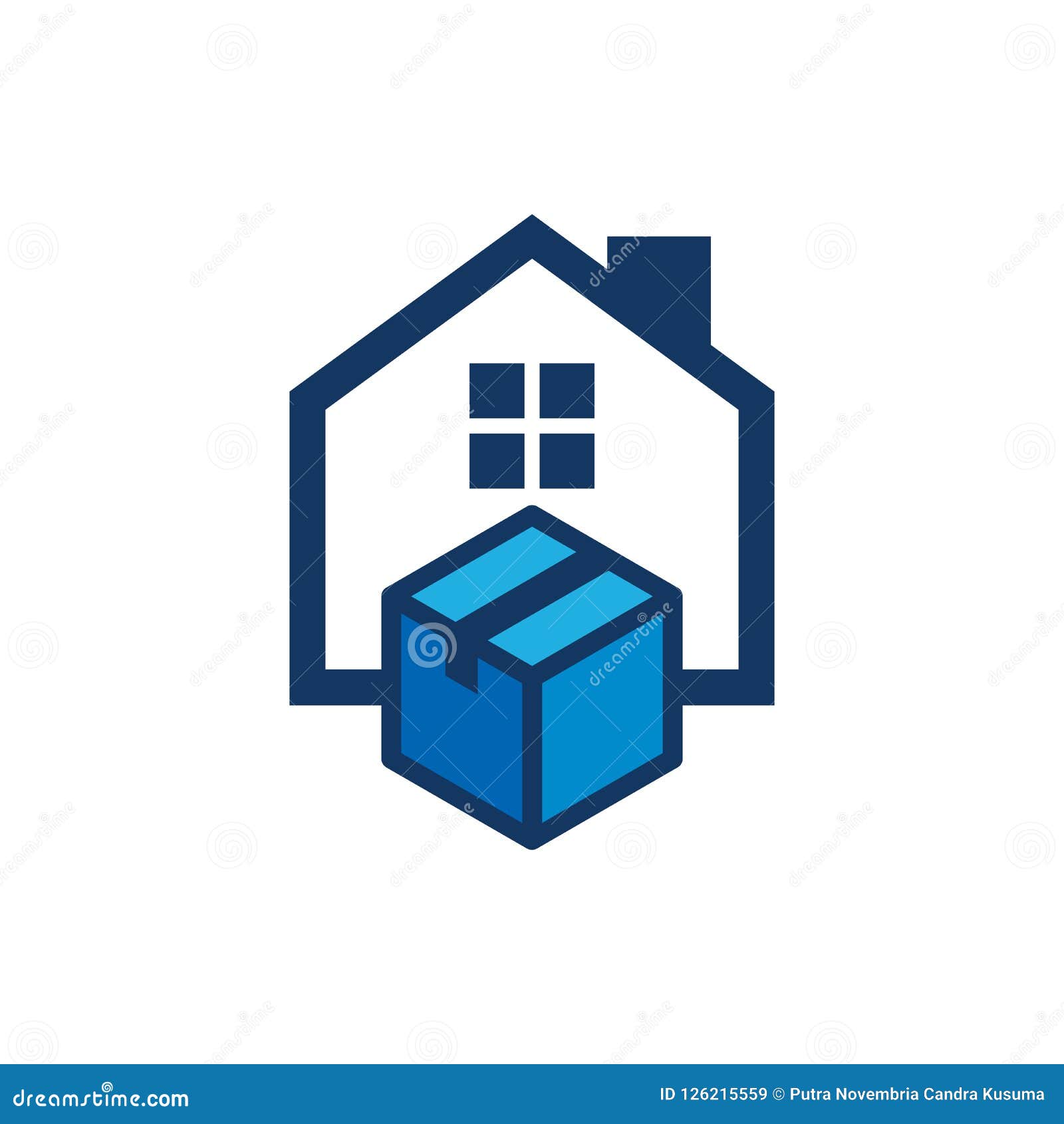 Box House Logo Icon Design stock vector. Illustration of building 126215559
