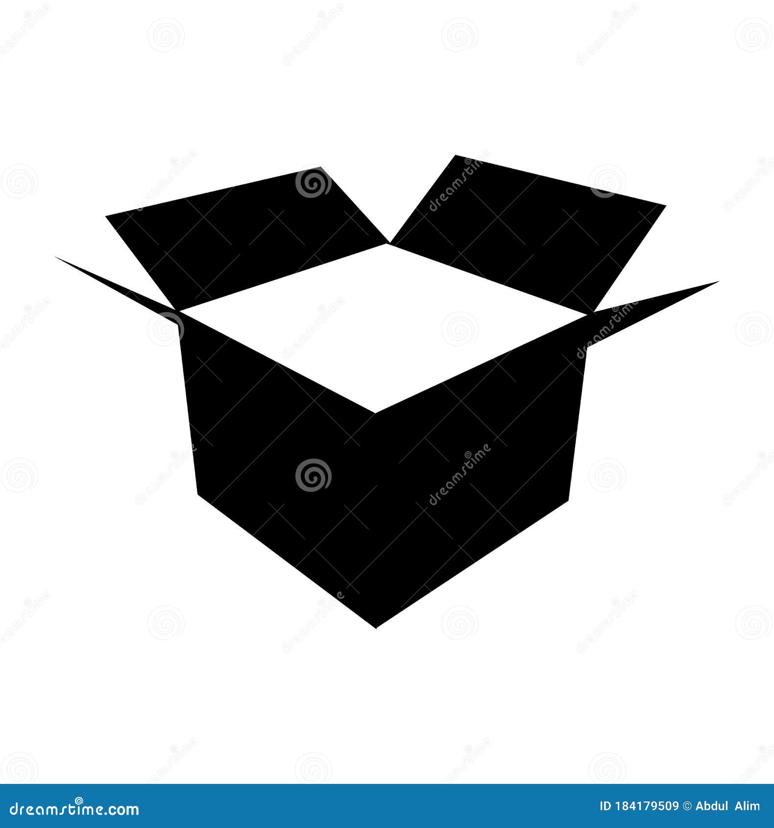Box Icon with Black and White Vector Stock Vector Illustration of