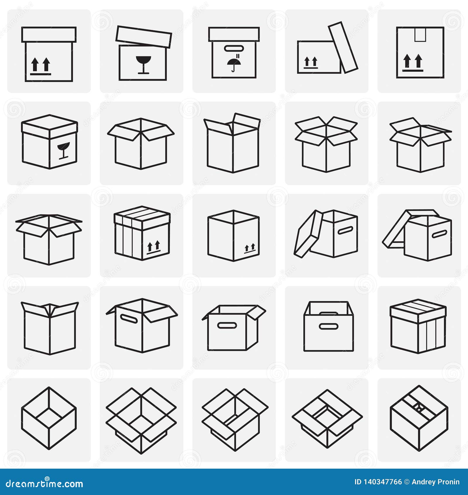 box line icons set on squres background for graphic and web , modern simple  sign. internet concept. trendy  for