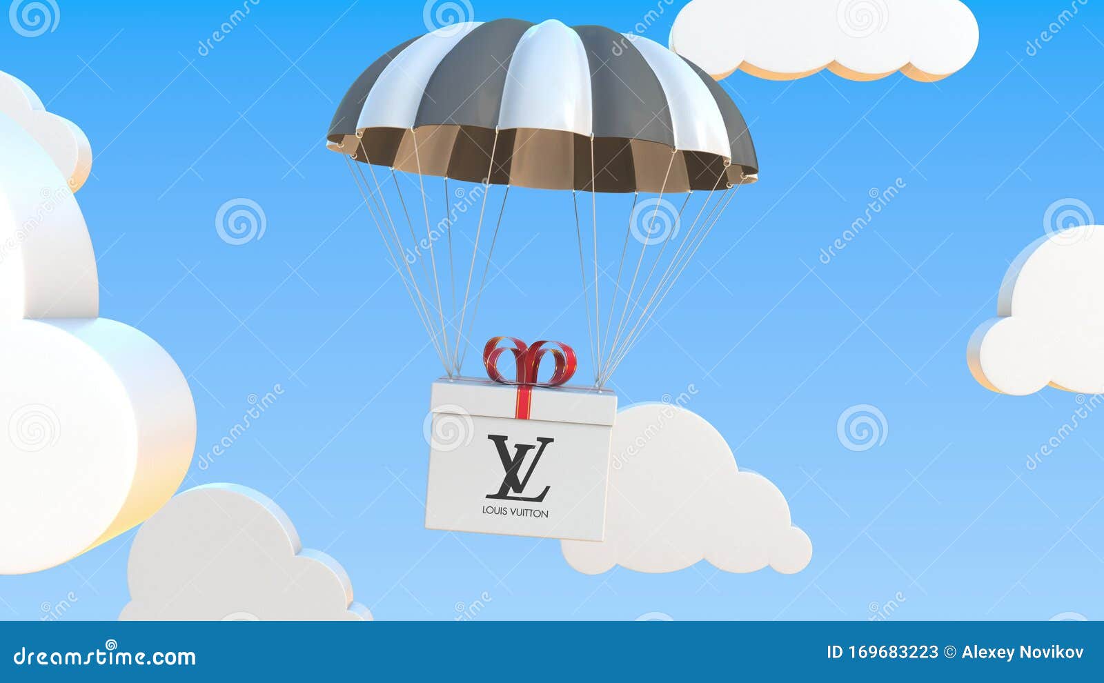 Louis Vuitton Logo Editorial Illustrative on White Background
