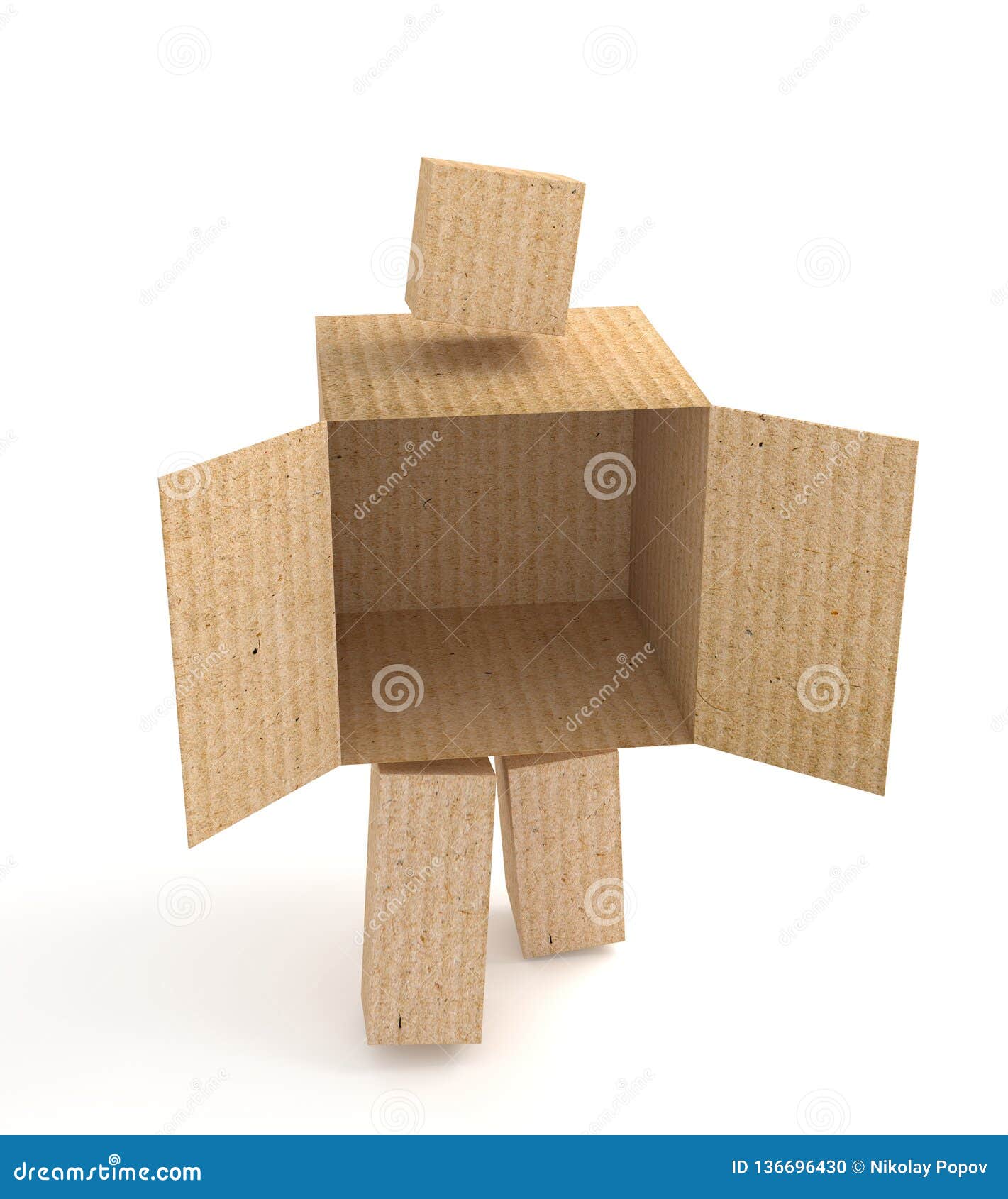 Box man stock illustration. Illustration of loader, business 136696430