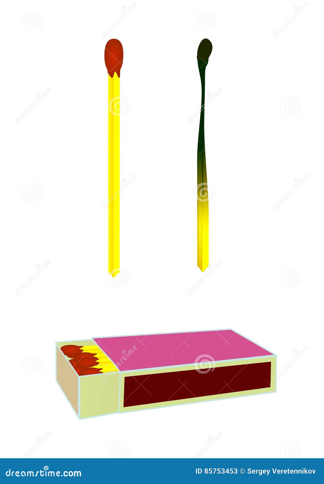 A box of matches stock vector. Illustration of apartment 85753453