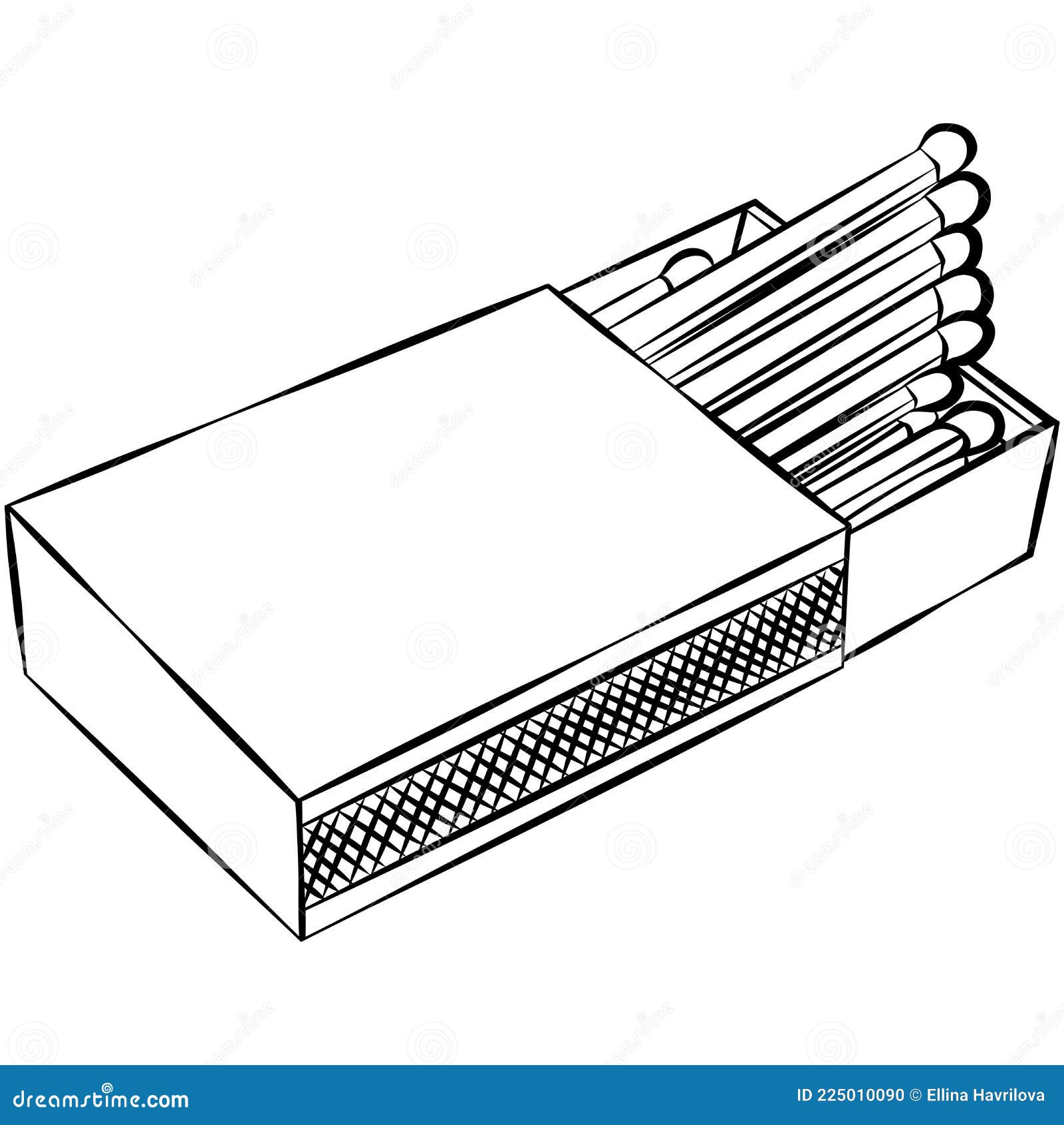 Download Box of matches line art stock vector. Illustration of ignite - 225010090
