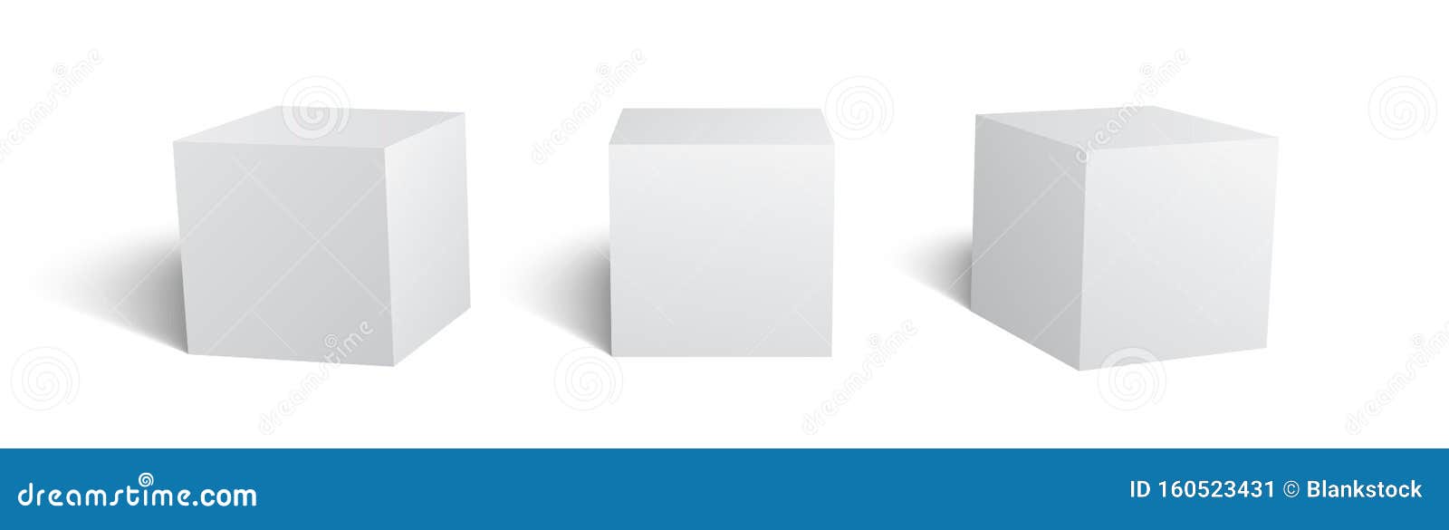 Download Box Mockup. Cube Perspective View, White Packaging Boxes ...