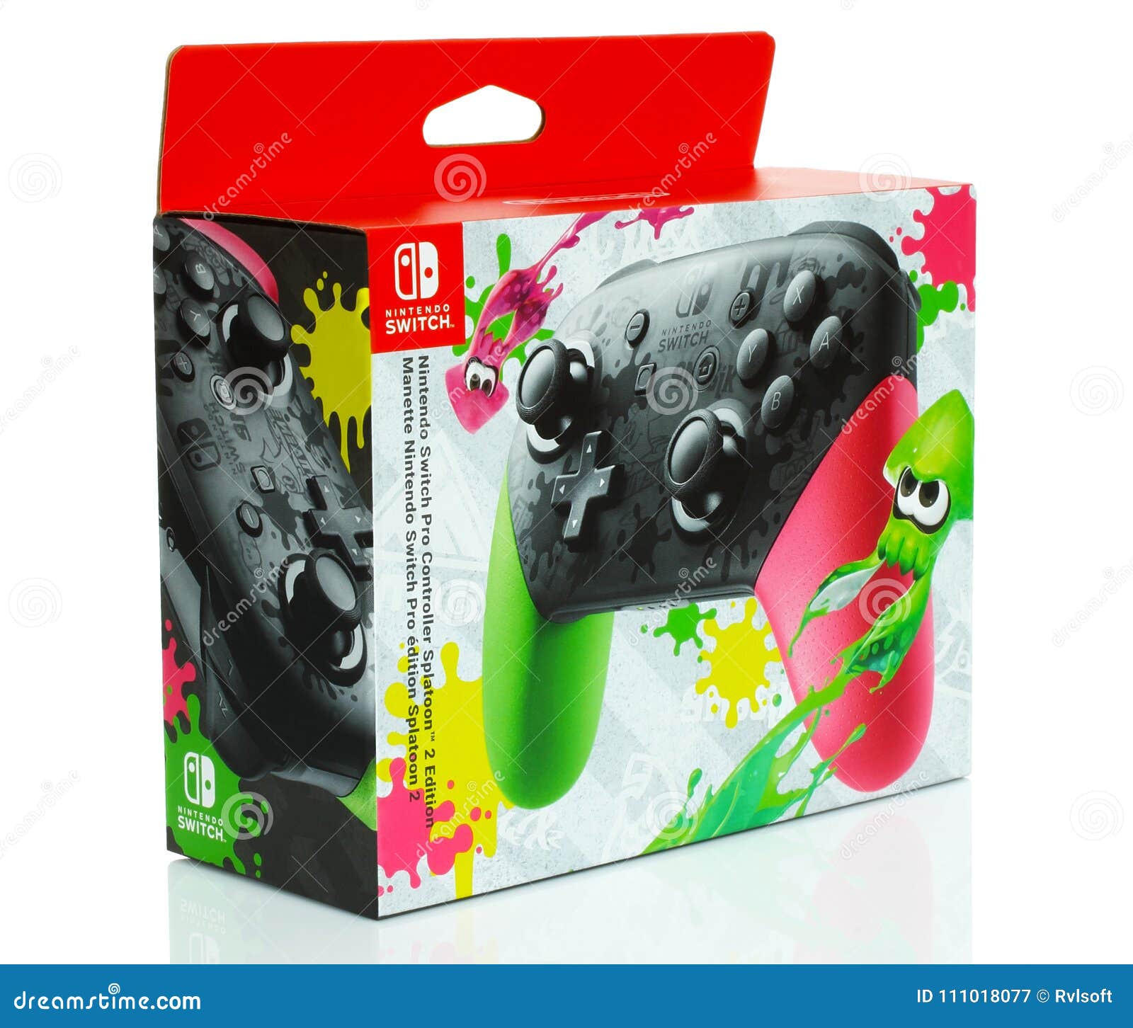 of Nintendo Switch Pro Controller Splatoon 2 Edition Editorial Photography - Image of console, controller: 111018077