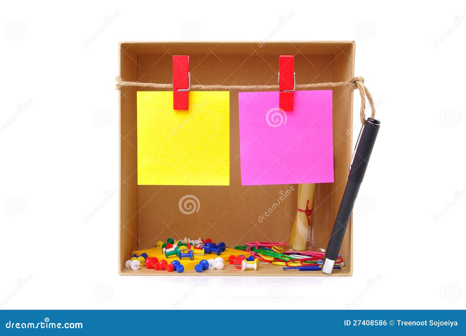 Box with note stock photo. Image of stick, note, closeup 27408586