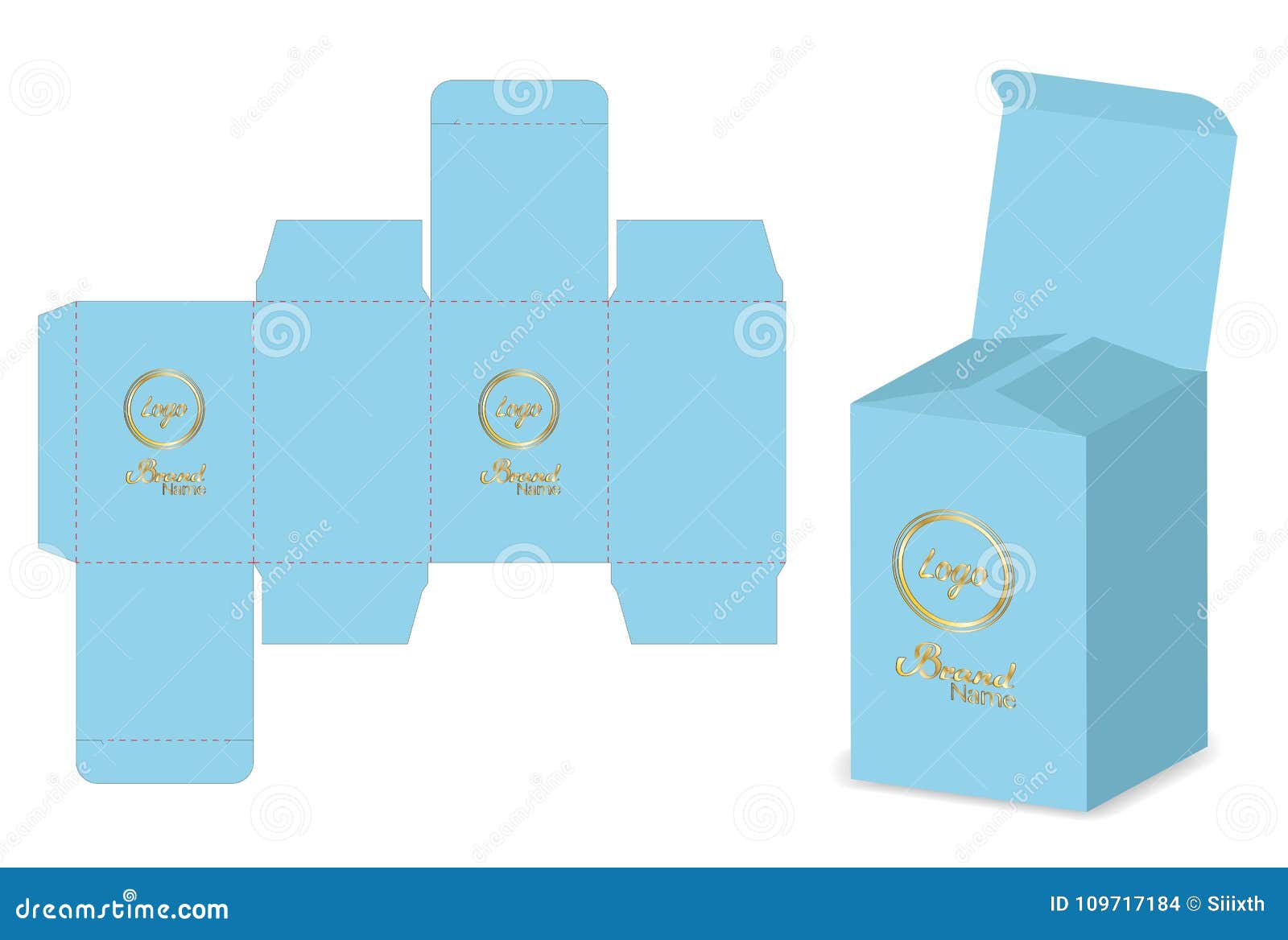 Download Box Packaging Die Cut Template 3d Mockup Stock Vector Illustration Of Business Layout 109717184 Yellowimages Mockups