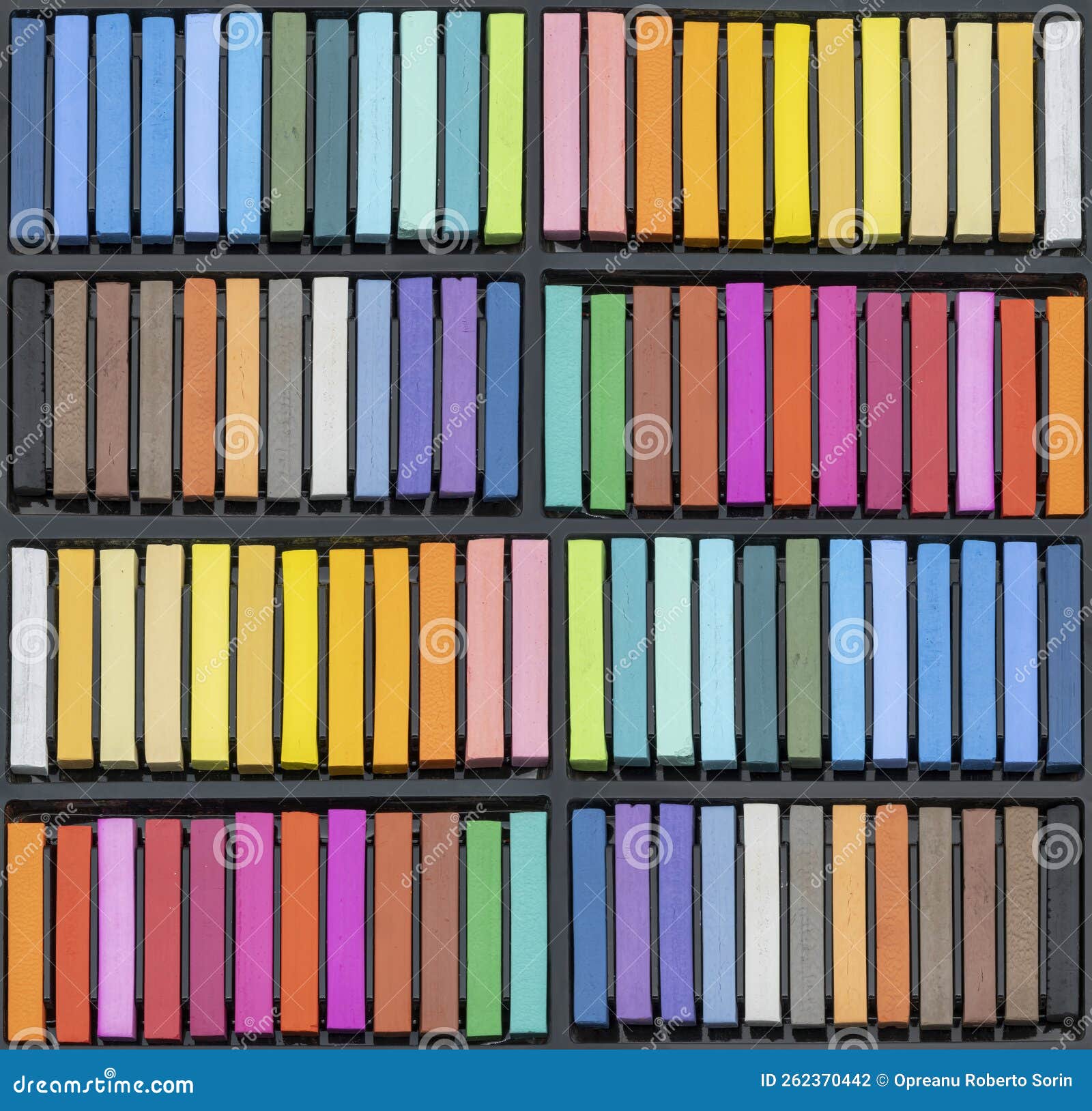 A box of pastel chalks stock photo. Image of school 262370442