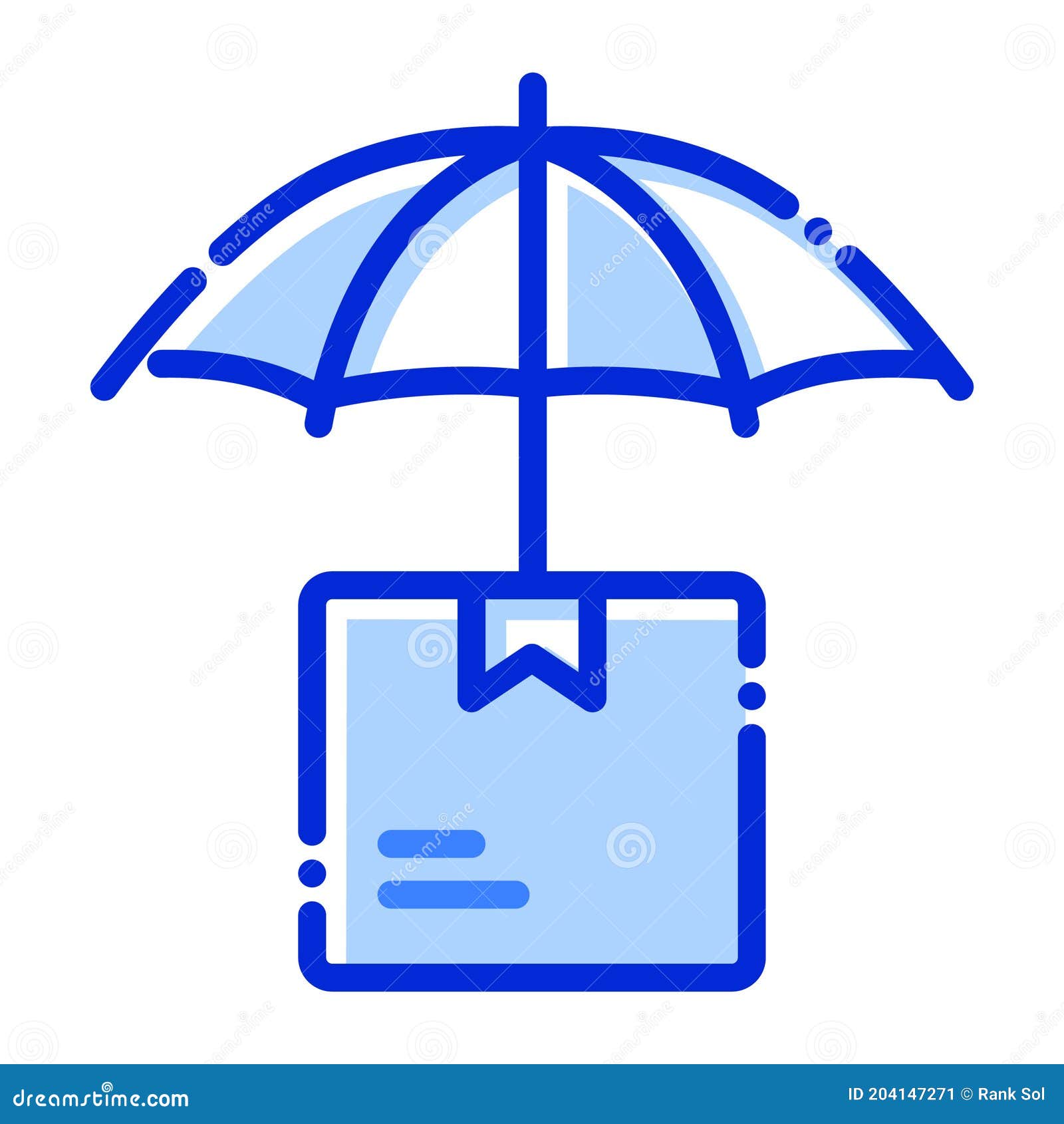 box, protection, shipping, umbrella fully editable  icon