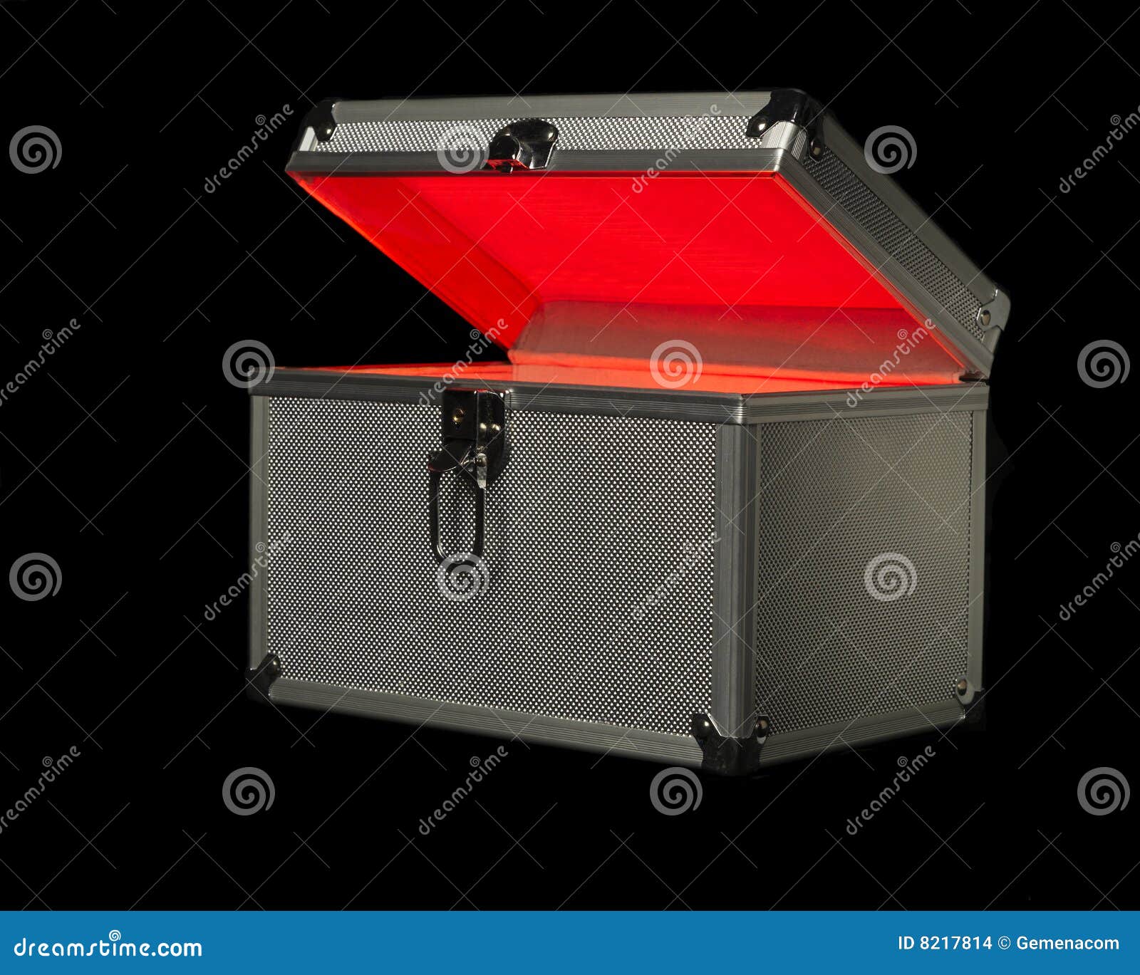 Box with red light in it stock photo. Image of toolbox 8217814