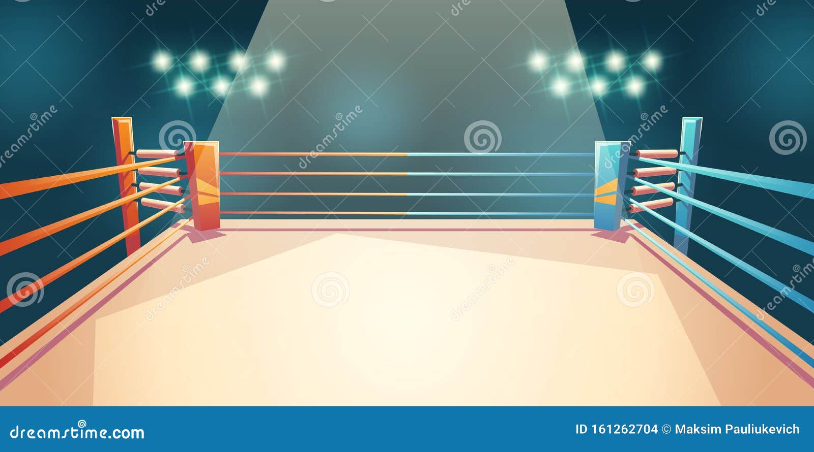 Professional empty boxing ring Royalty Free Vector Image