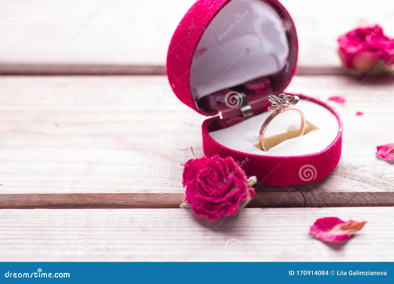 Box with ring in it stock photo. Image of engagement - 170914084