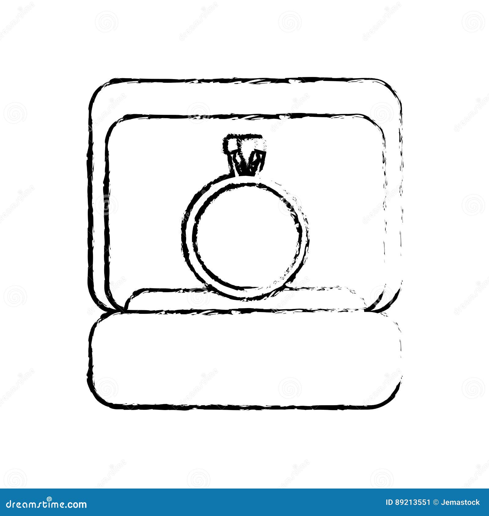 Box Ring Wedding Image Sketch Stock Illustration Illustration of icon