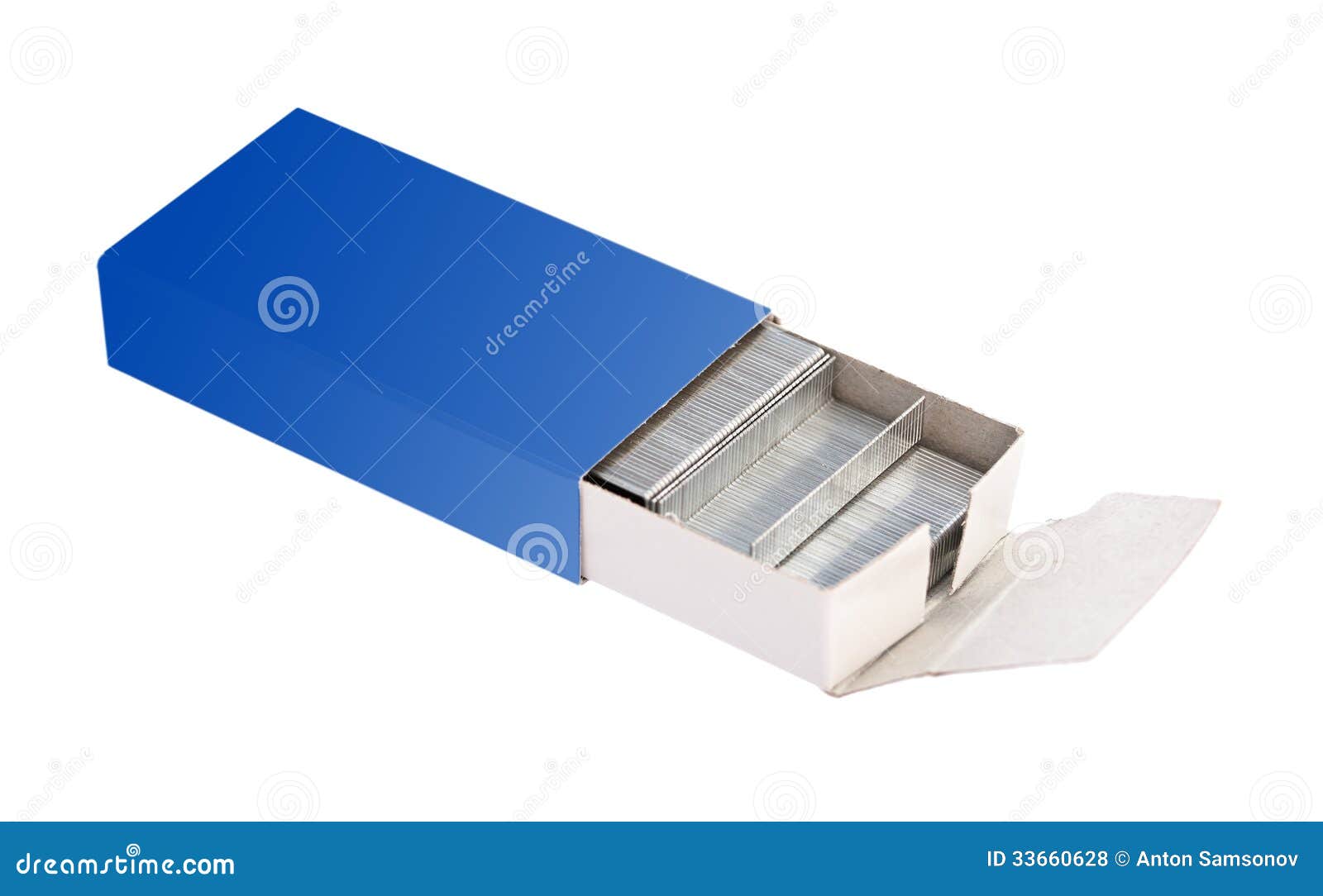 Box stack of metal staples stock photo. Image of binder 33660628