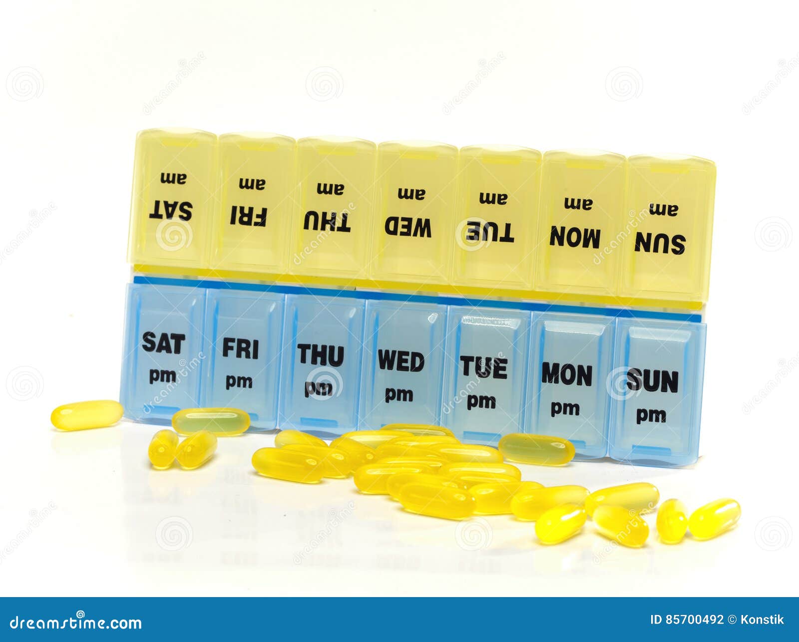 Box for Storage of Drugs, with Inscriptions on Days of the Week Stock