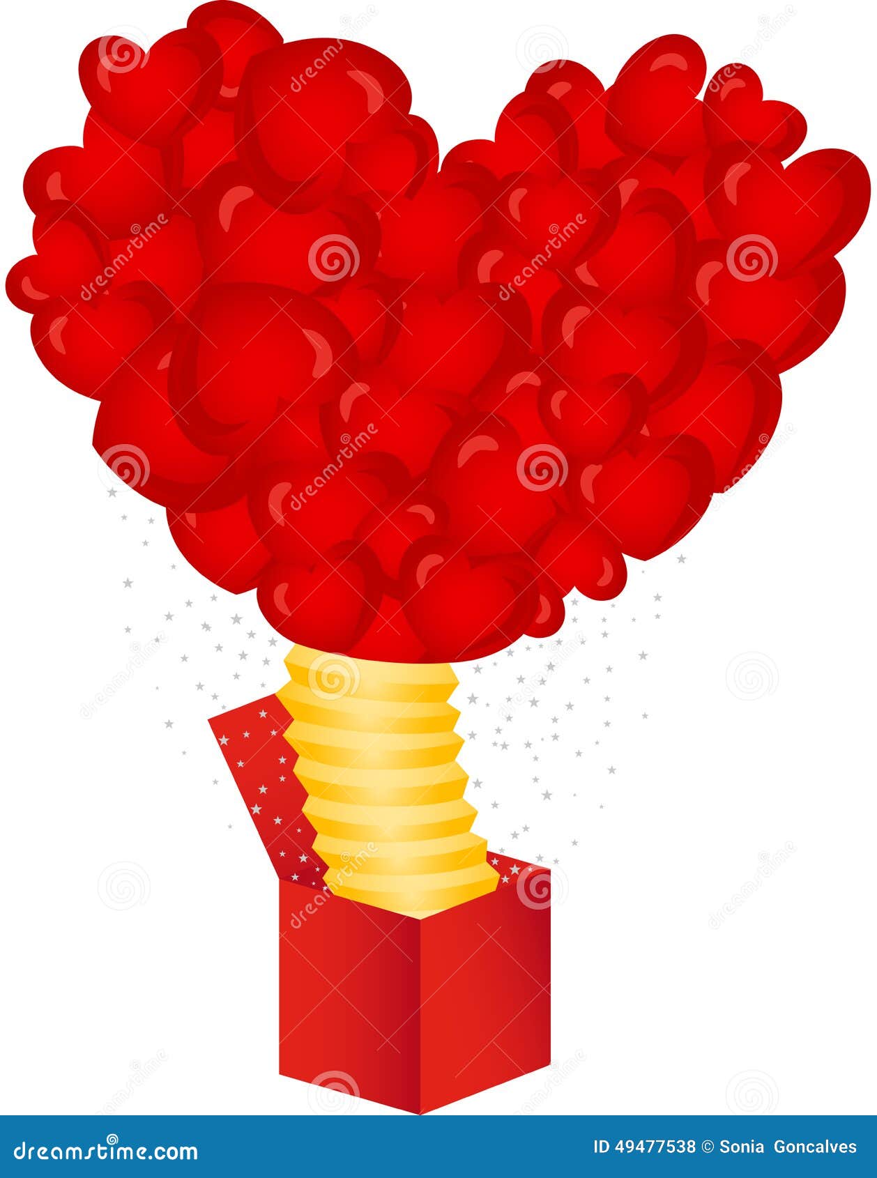box surprise with heart d balloons