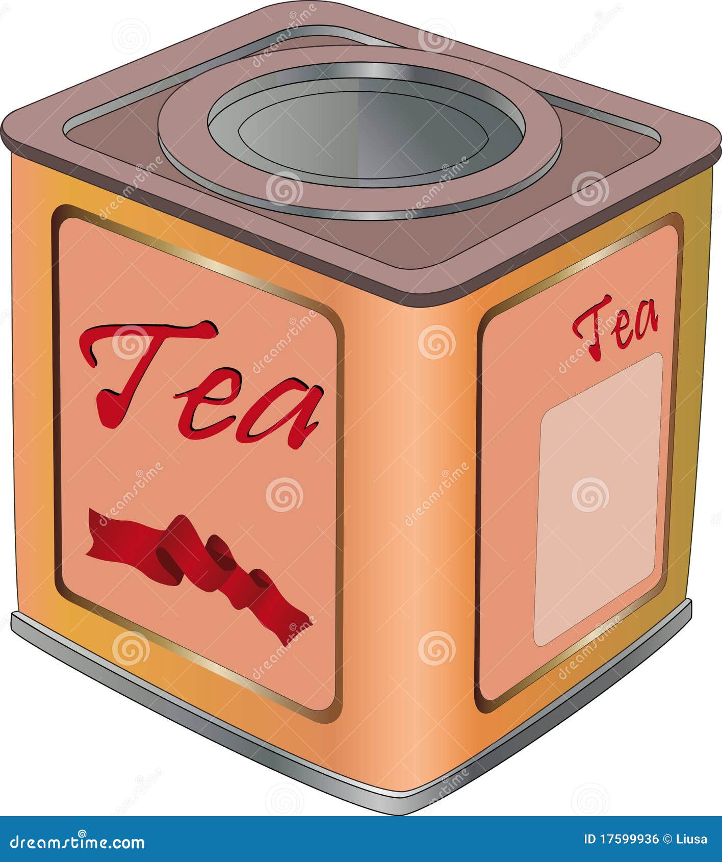 Box for tea stock vector. Illustration of steel, asian 17599936