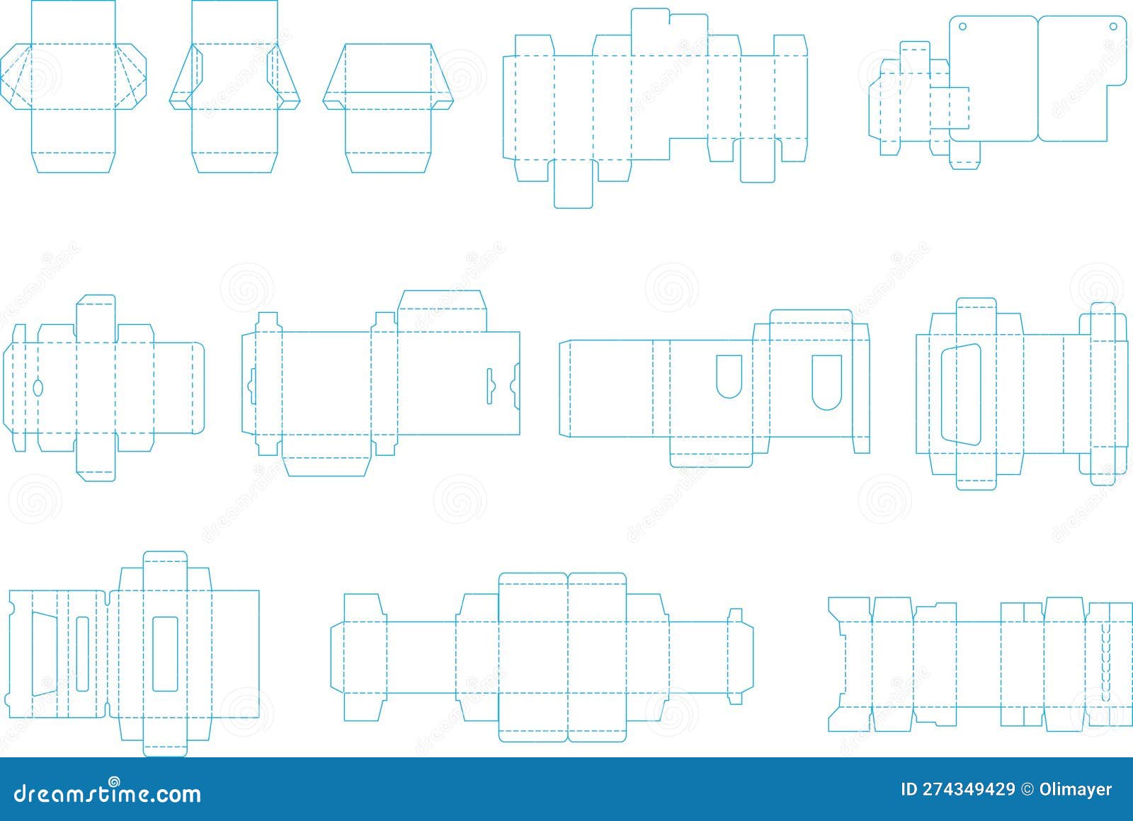 Box Template Collection 09 Eps Useful and Easy Work Stock Vector Box Template Collection 09 Eps Useful and Easy Work Stock Vector