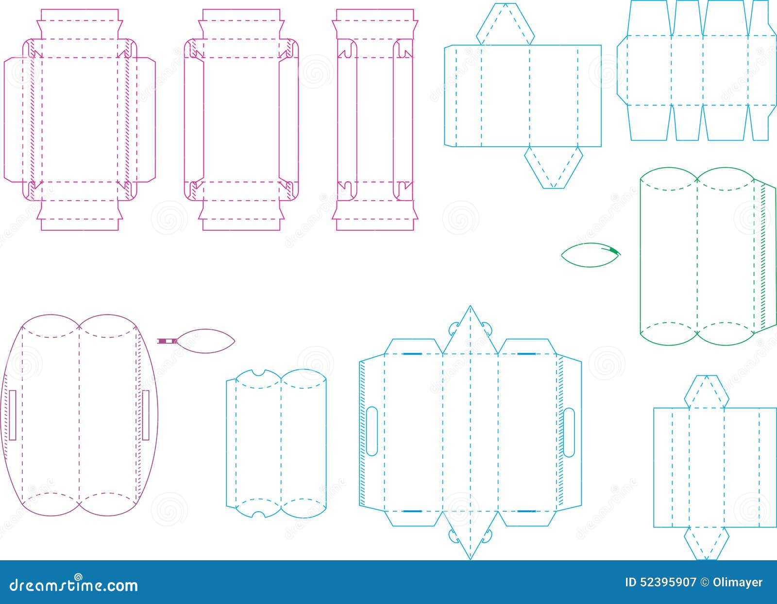 Box Template Collection 06 Eps Stock Vector Image: 52395907 Box Template Collection 06 Eps Stock Vector Image: 52395907