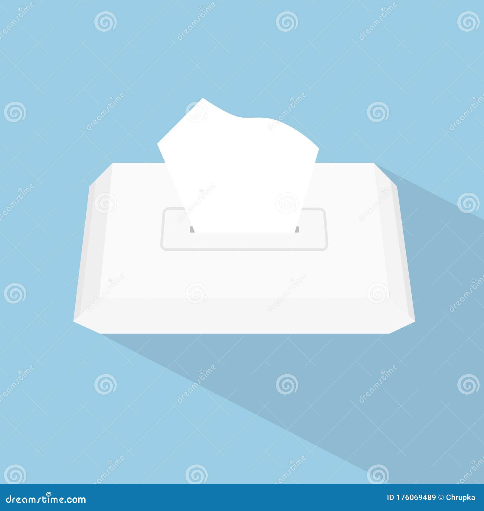 Box with Wet Disposable Napkins Stock Vector Illustration of pull