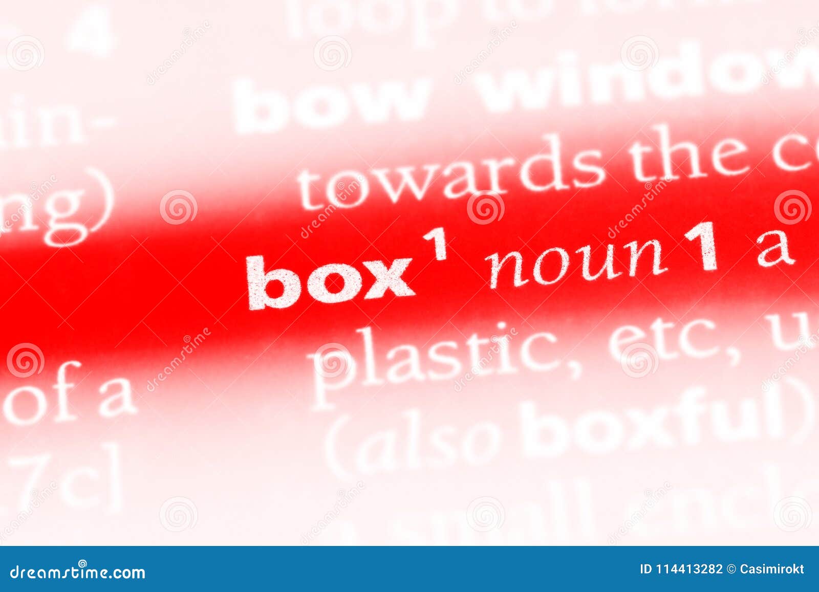 Box stock photo. Image of definition, concept, dictionary 114413282