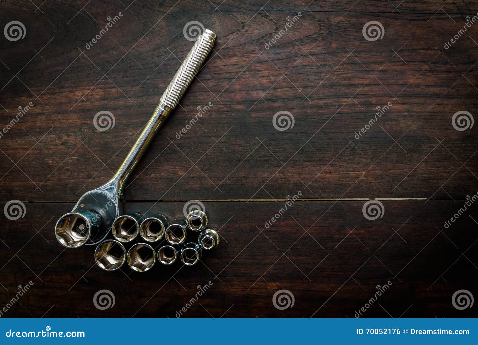 Box Wrench Head Bits for the Screwdriver and Other Tools on a Da Stock Photo Image of support
