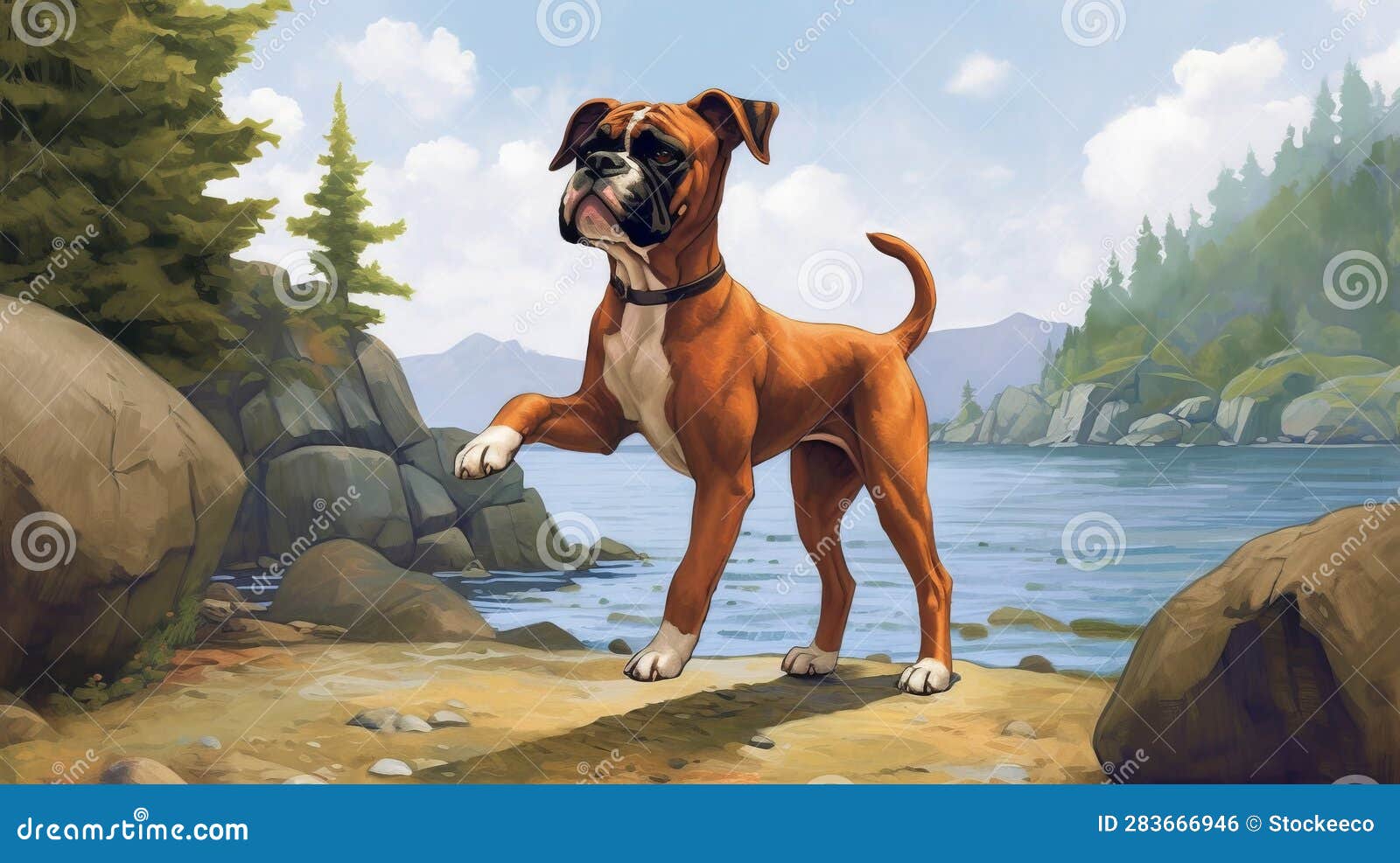 hyper-realistic boxer : a nostalgic children's book artwork