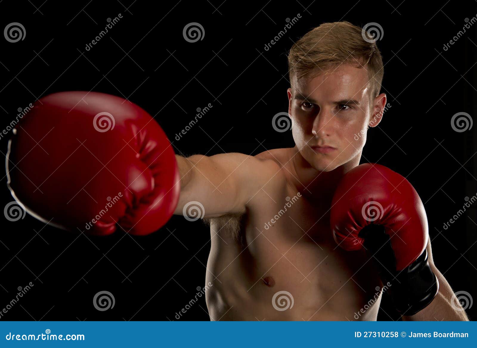 boxer extending his right jab