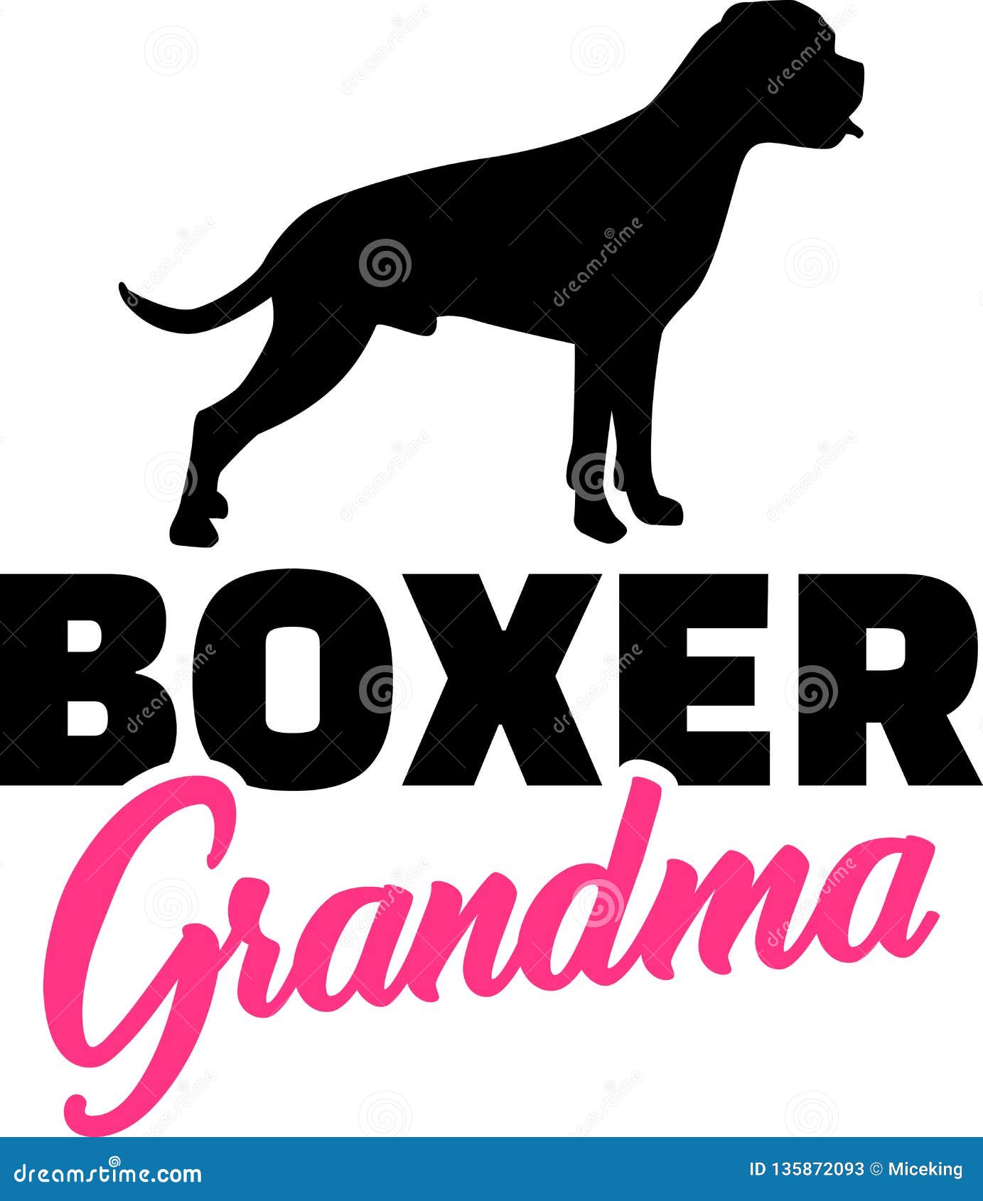 Download Boxer Grandma With Silhouette Stock Vector - Illustration ...