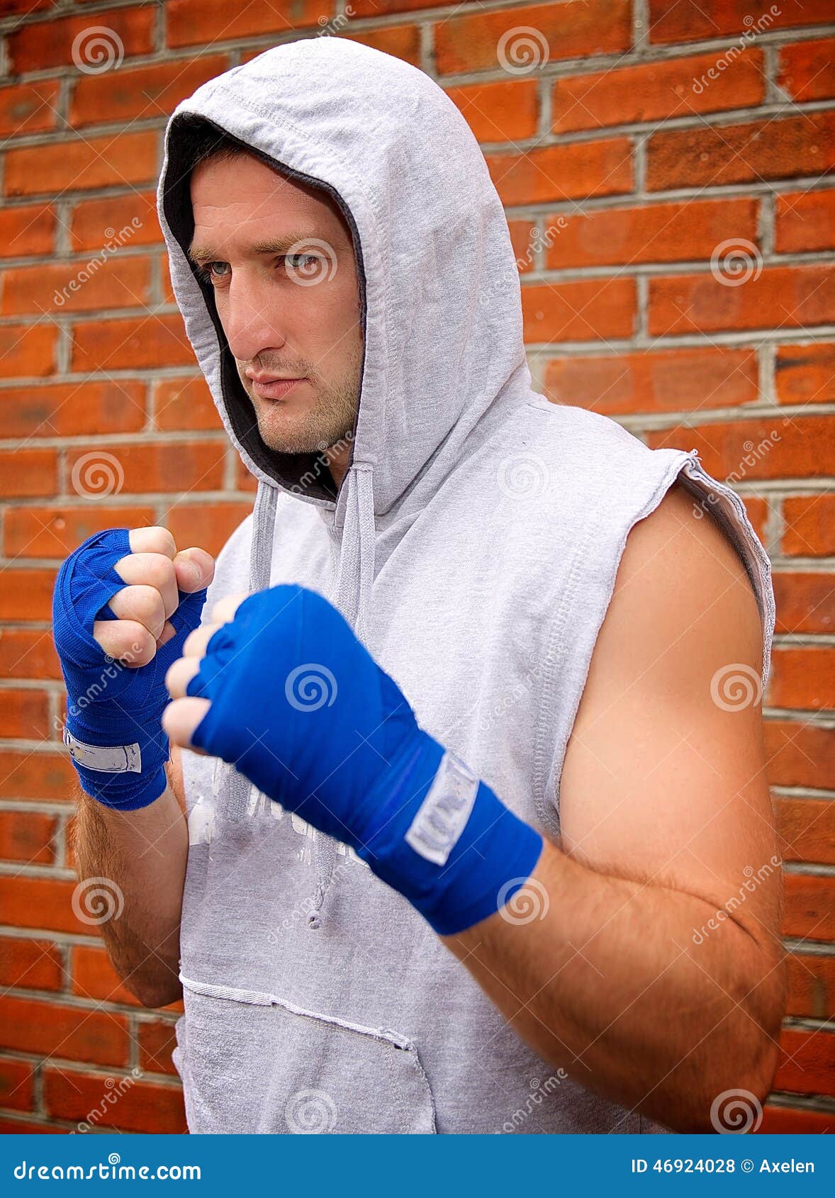 Boxer in the hood stock photo. Image of wall, rack, people 46924028