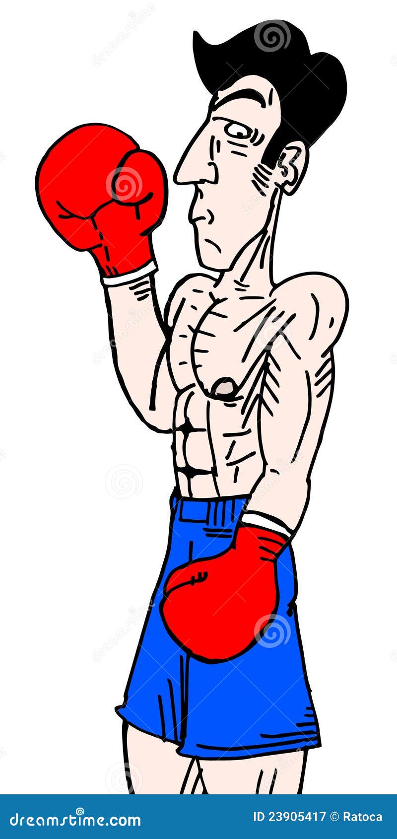 Boxer man stock vector. Illustration of punch, muscle - 23905417