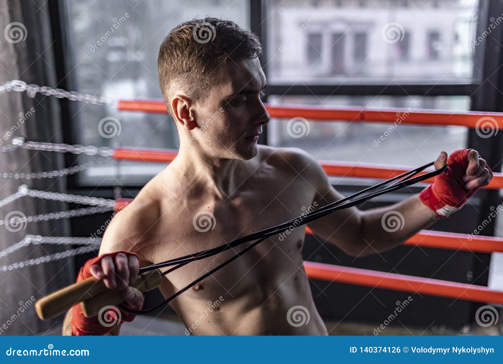 Boxer Man in Ring stock photo. Image of aggressive, afro 140374126