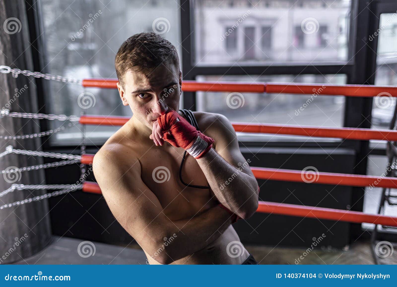 Boxer Man in Ring stock photo. Image of aggressive, ethnic 140374104