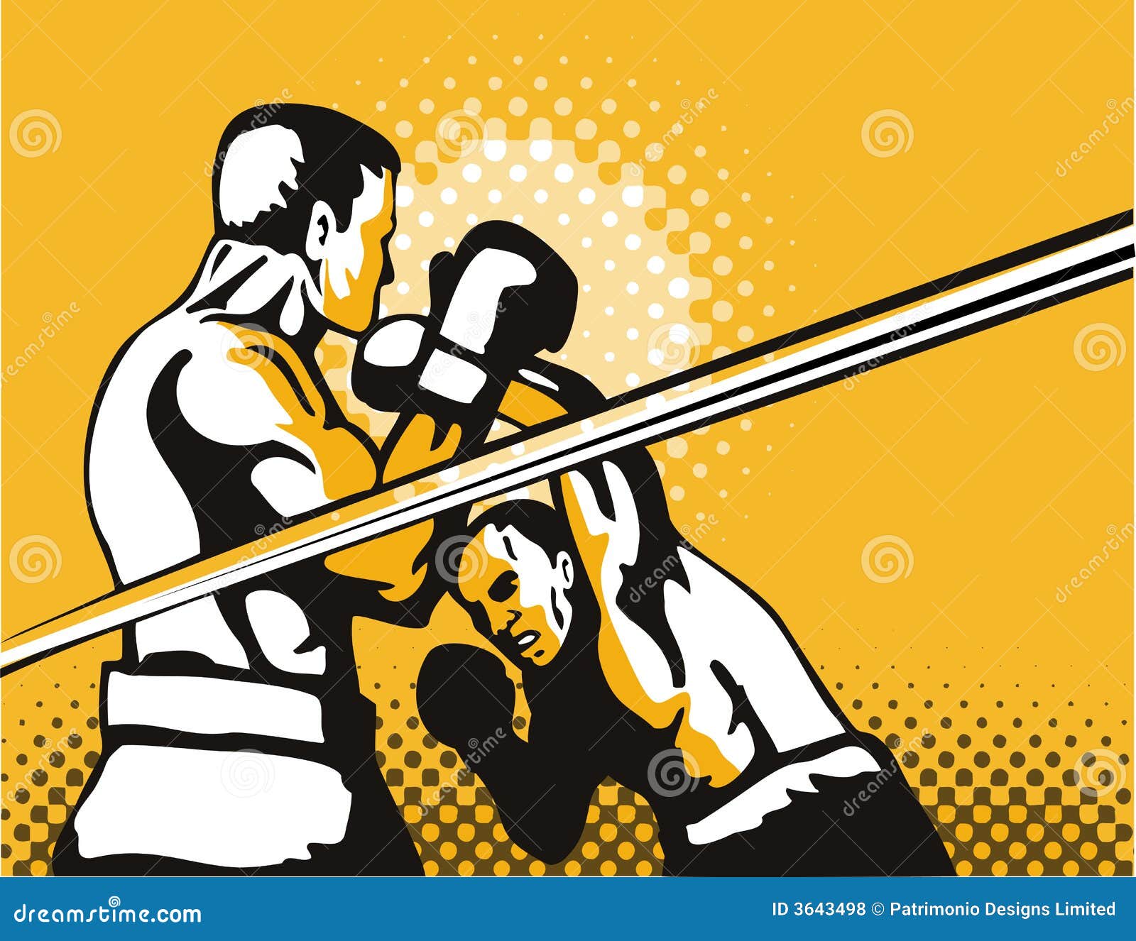 Boxer overhead punch stock vector. Illustration of fighting 3643498