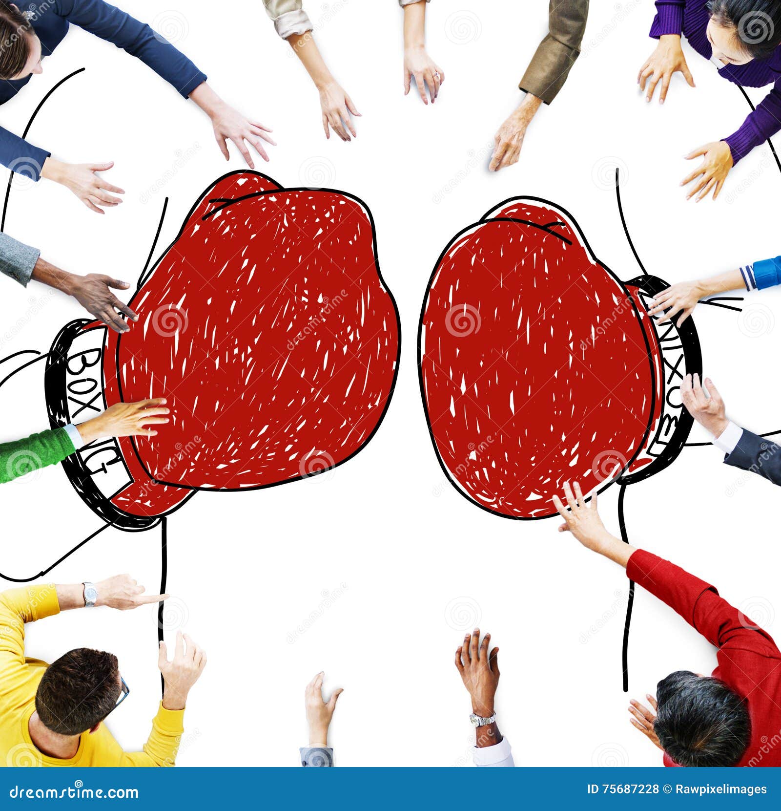 Boxer Power Strength Competition Sport Concept Stock Illustration