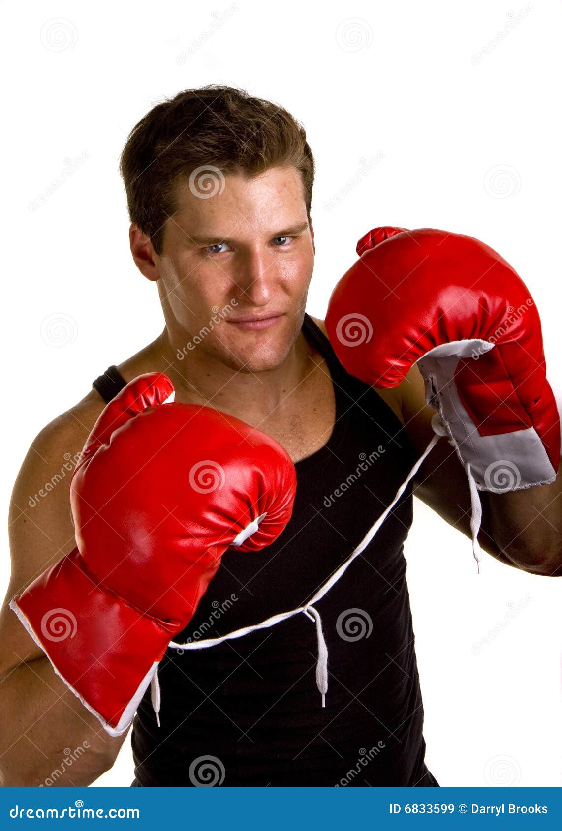 Boxer With Red Gloves Tied Together Picture. Image 6833599