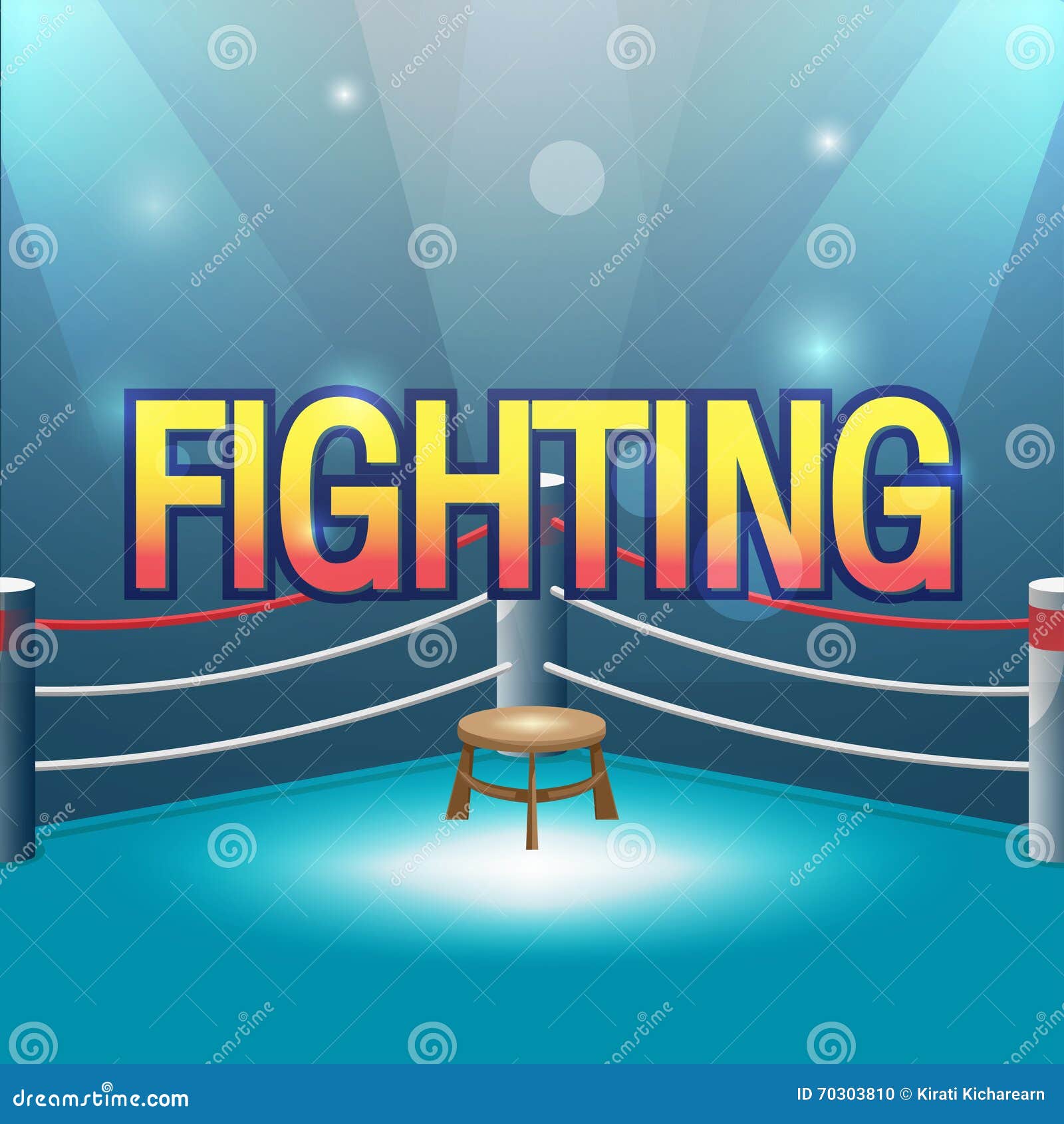 Boxer Stage Background Fight Text Stock Vector Illustration of match