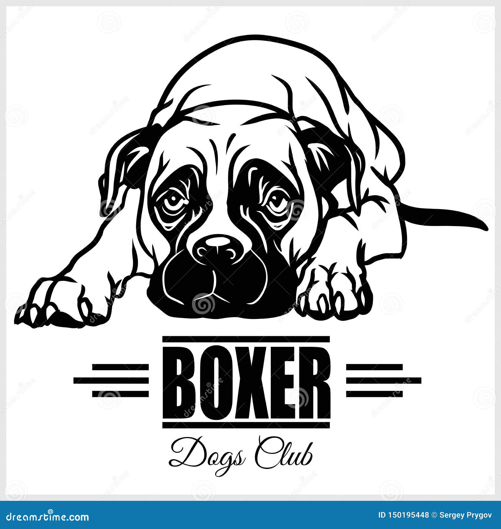 Boxer - Vector Illustration for T-shirt, Logo and Template Badges Stock ...