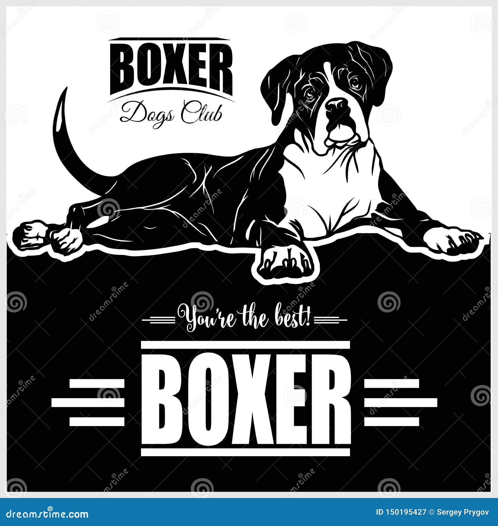 Boxer - Vector Illustration for T-shirt, Logo and Template Badges Stock ...