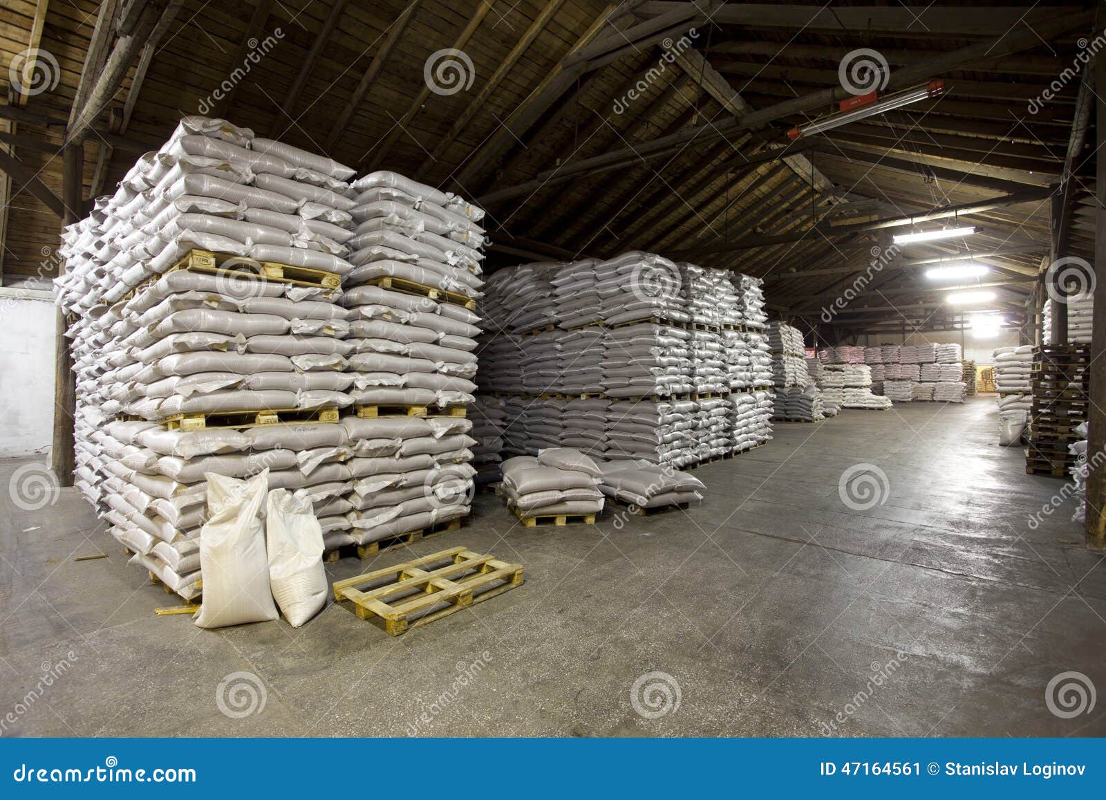 Boxes and Bags in Warehouse Stock Image Image of machine