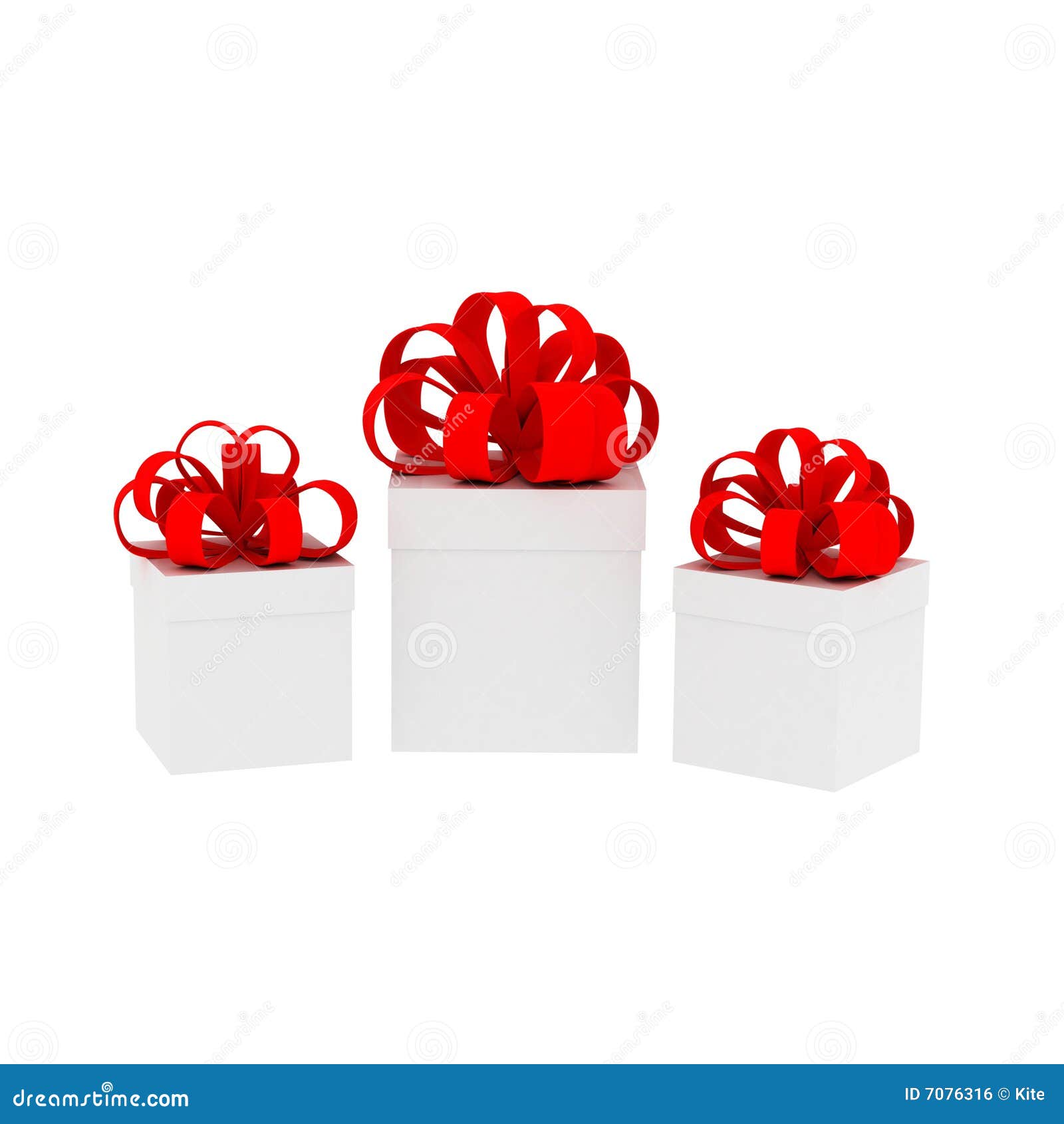 Boxes with bows stock illustration. Illustration of objects 7076316