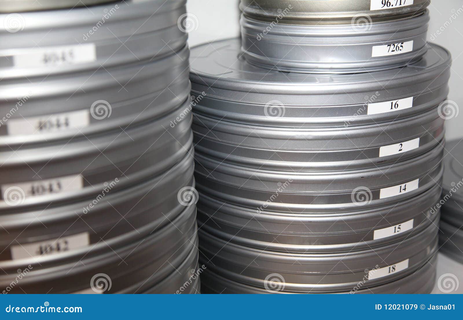 Boxes with film stock image. Image of office, mark, business 12021079