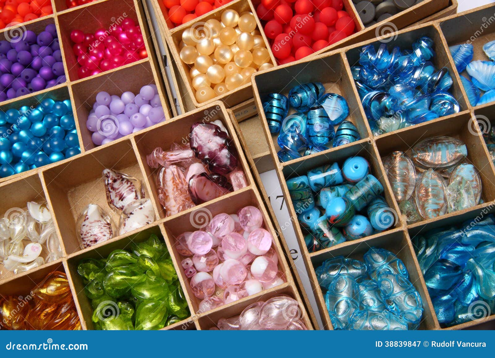 Boxes of jewellery beads stock image. Image of details 38839847