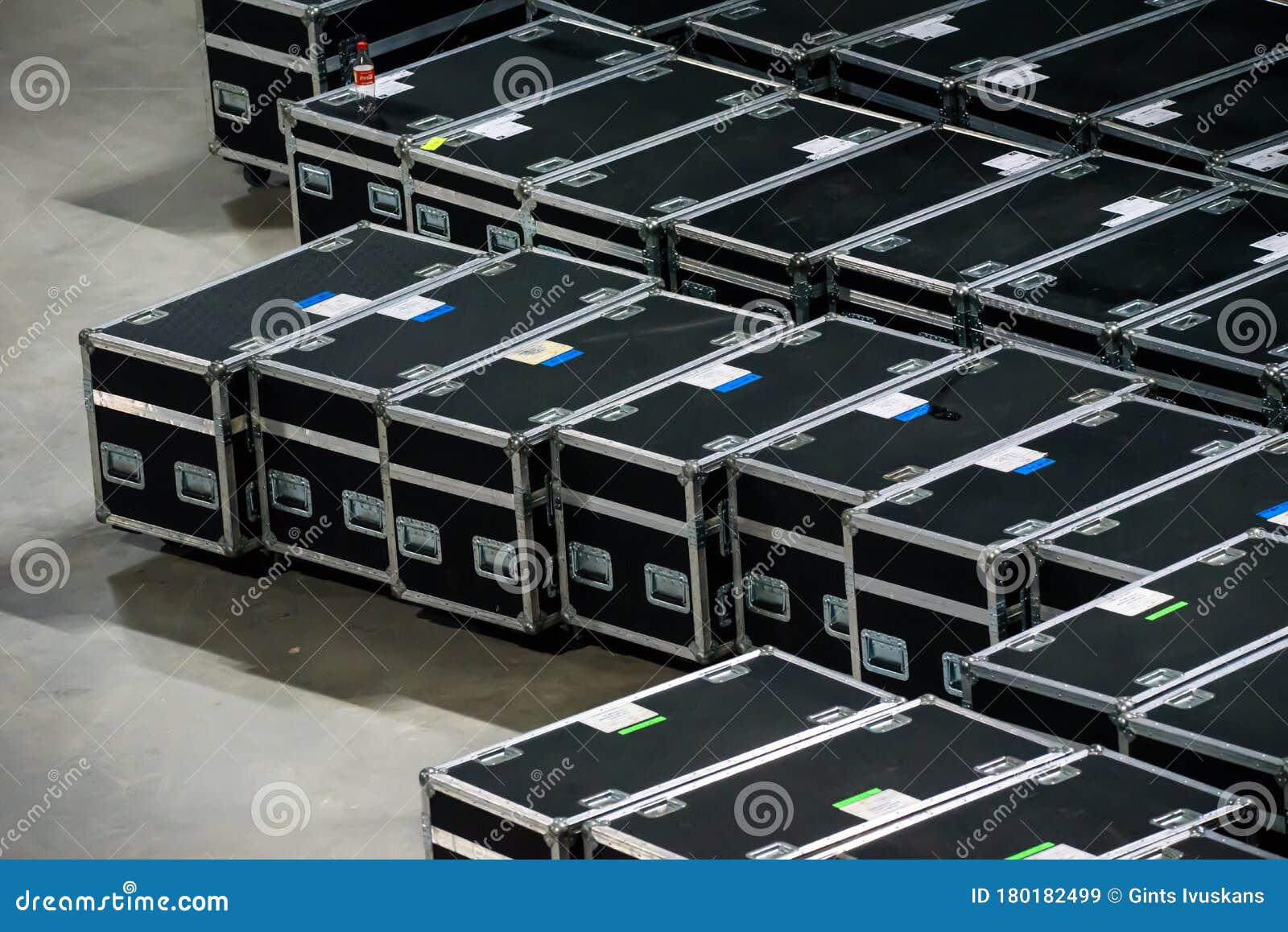 Boxes for Lighting and Sound Equipment Editorial Stock Image Image of