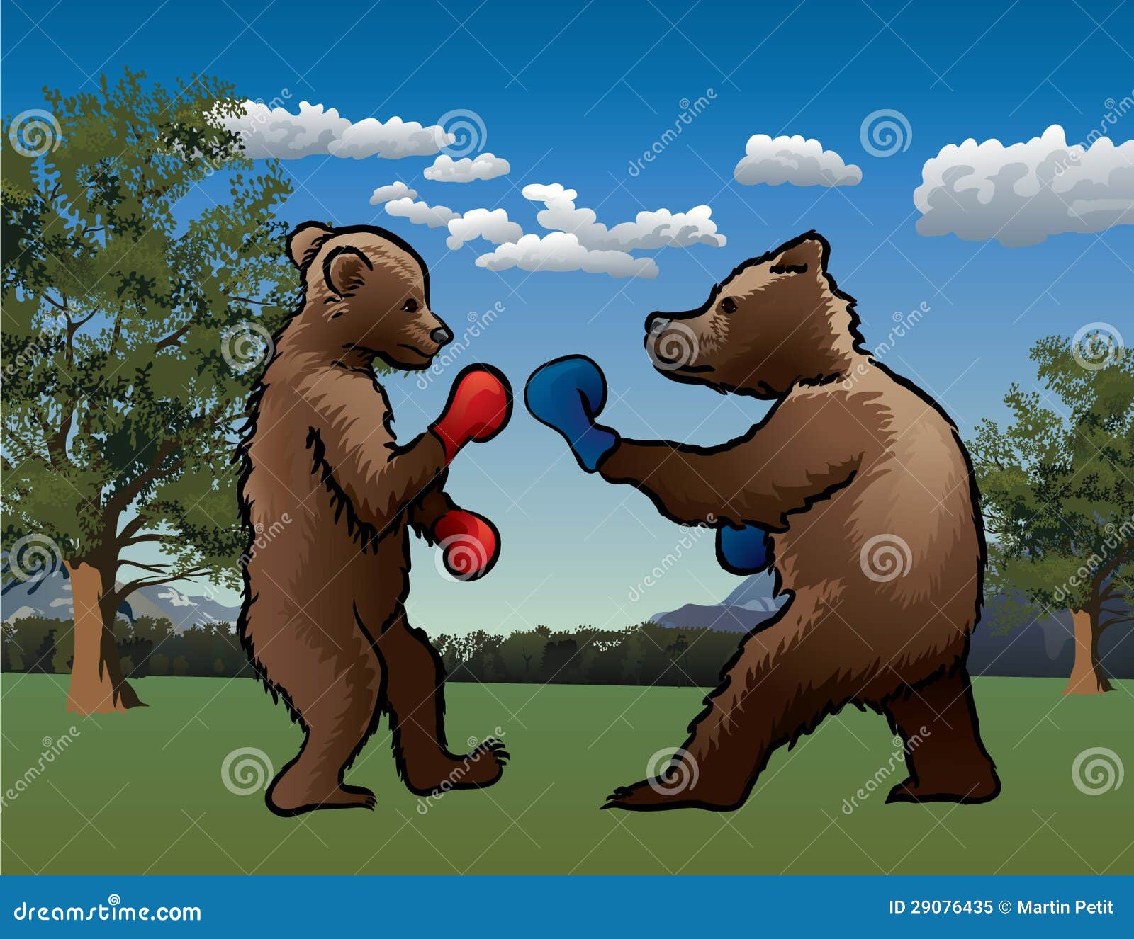 Boxing Bear stock vector. Image of clip, feild, heavyweight - 29076435