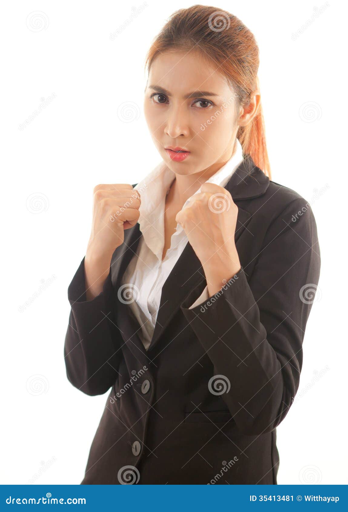 Boxing Business Woman Stock Image Image Of Person Portrait 35413481