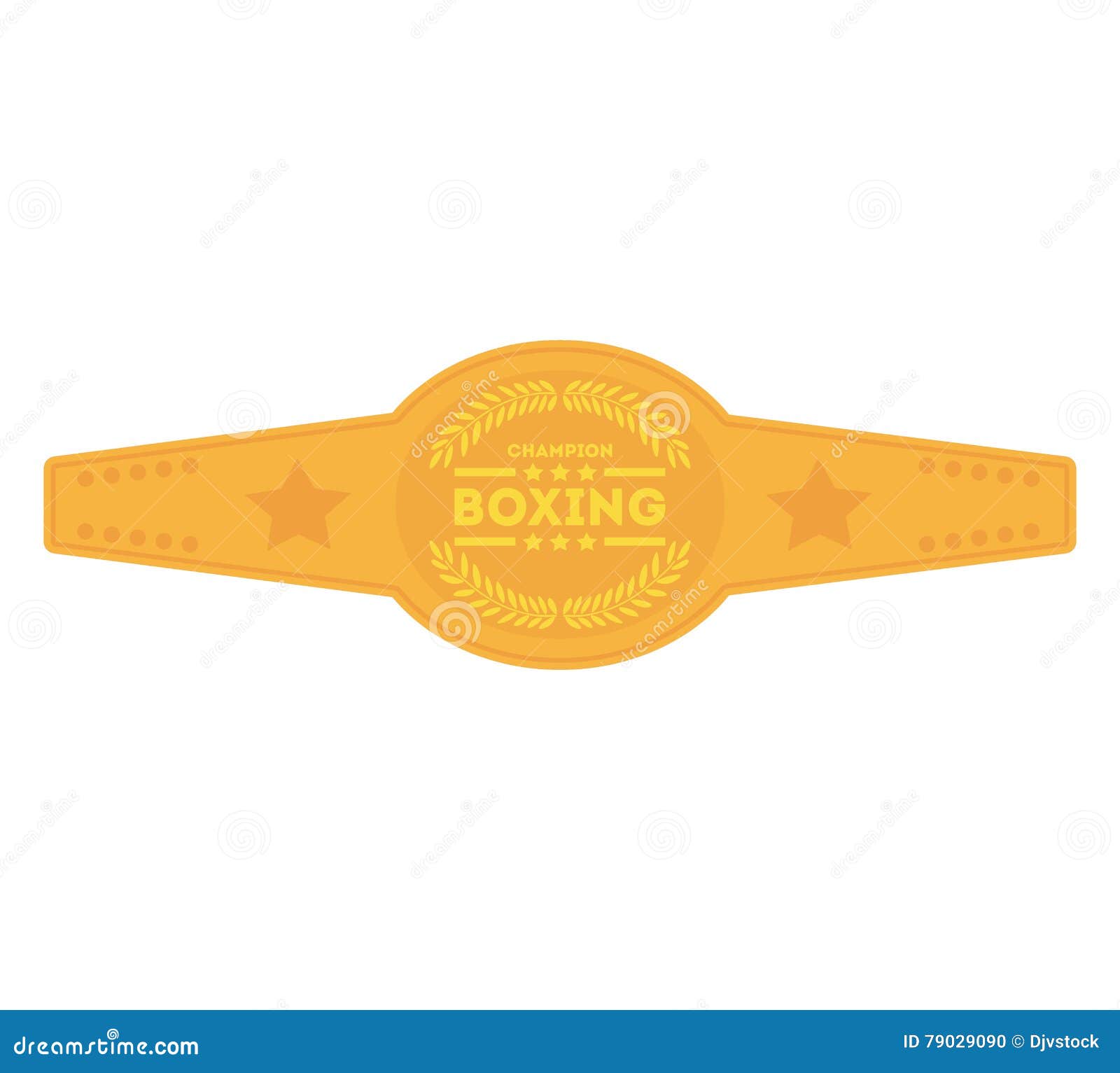 Boxing Championship Belt Isolated Icon Stock Vector Illustration of