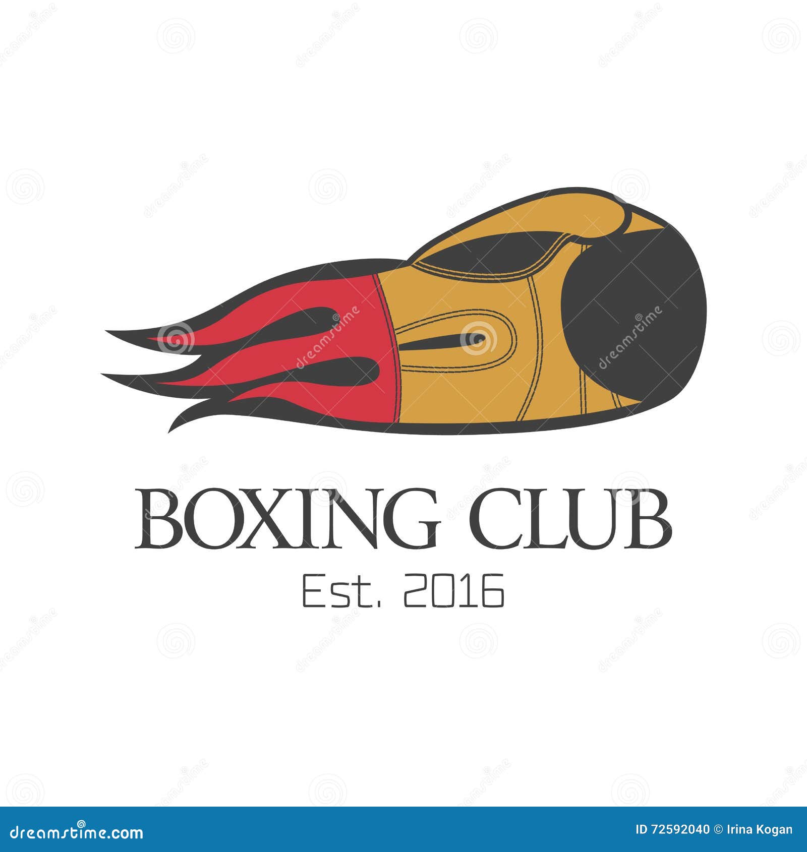 Boxing Club Vector Logo, Emblem, Label, Design Stock Vector